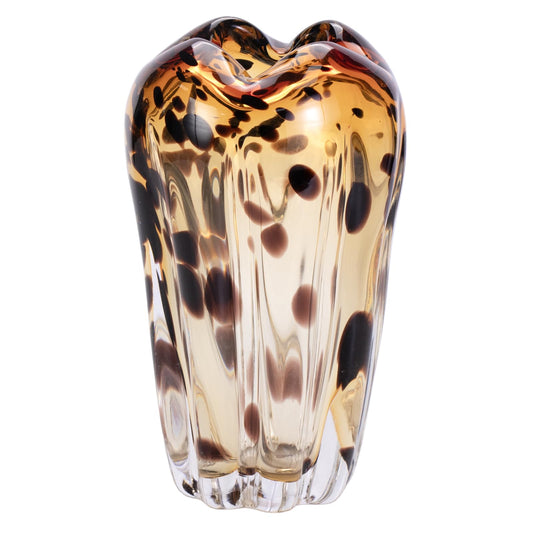 KAMMAK Colored Glass Vase, Beautiful Hand Blown Decorative Vase, Modern Art Vase for Flower Mantle Dining Table Centerpiece, Entryway Living Room Wedding Decoration (SYX22)