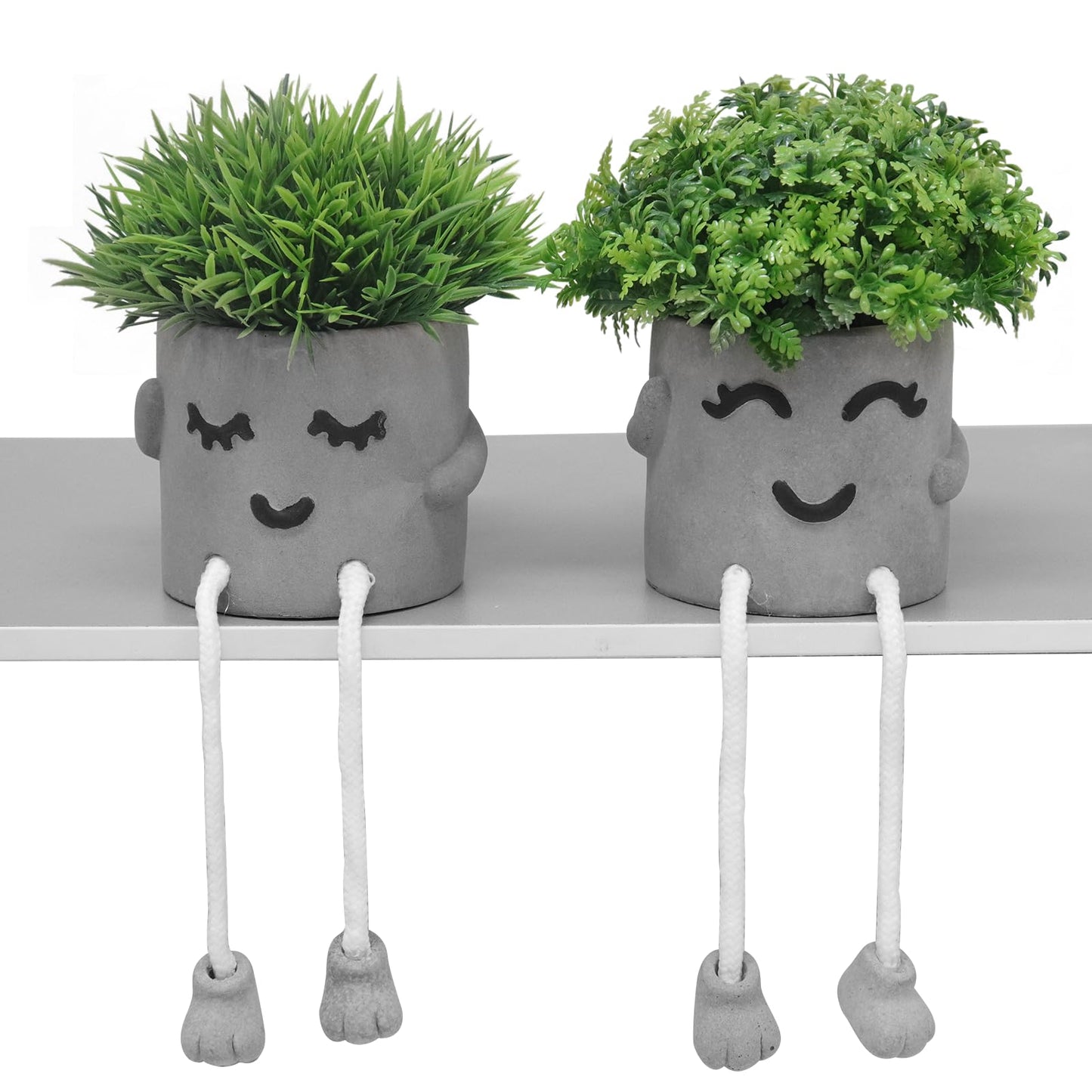 MAKHOT Artificial Succulent Plants in Pots, Fake Plants Faux Succulents Office Desk Decor, Mini Potted Succulents Coffee Table Decor for Women, Cute Decorations for Work Office Plants