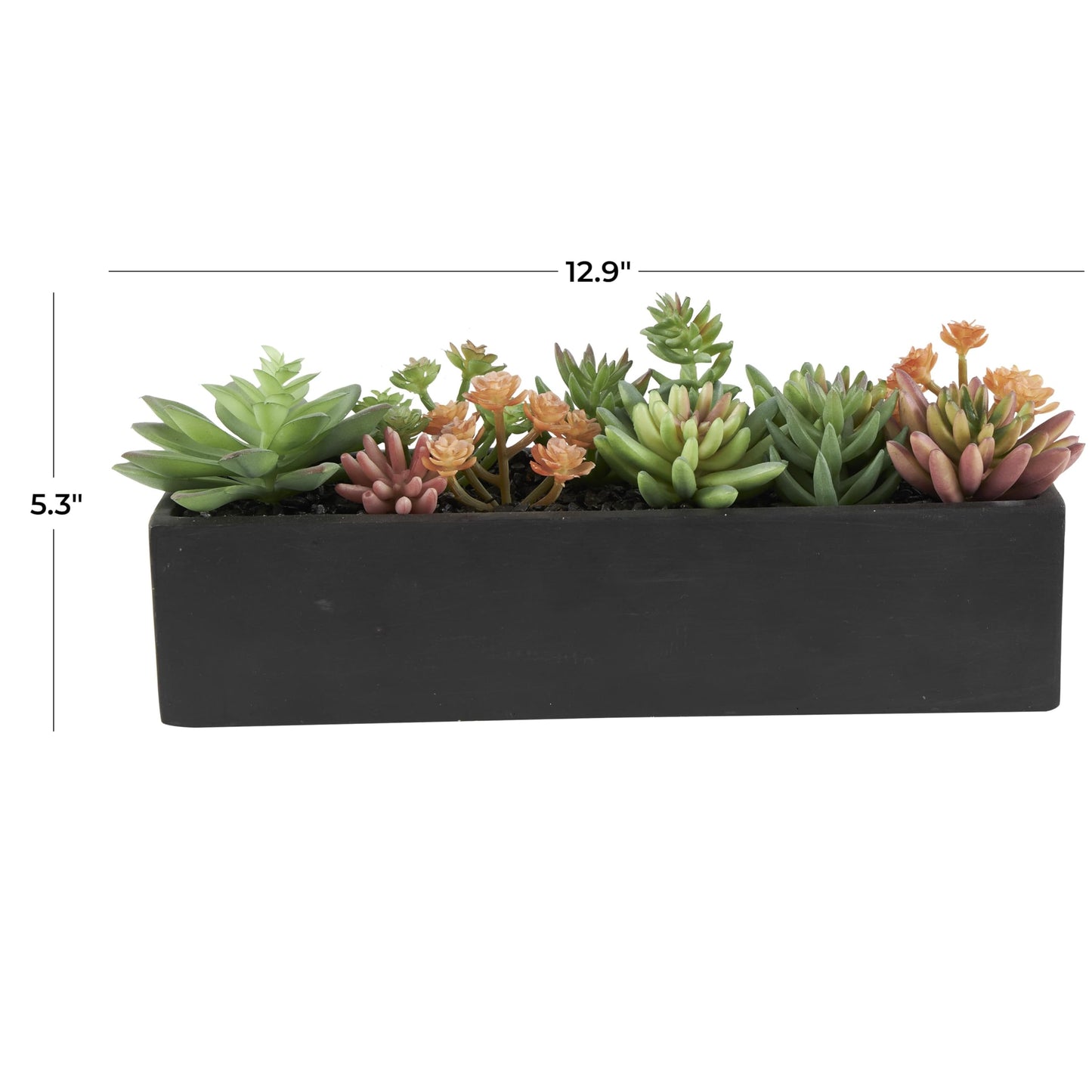 Deco 79 Faux Foliage Succulent Artificial Foliage, 13" x 4" x 5", Green