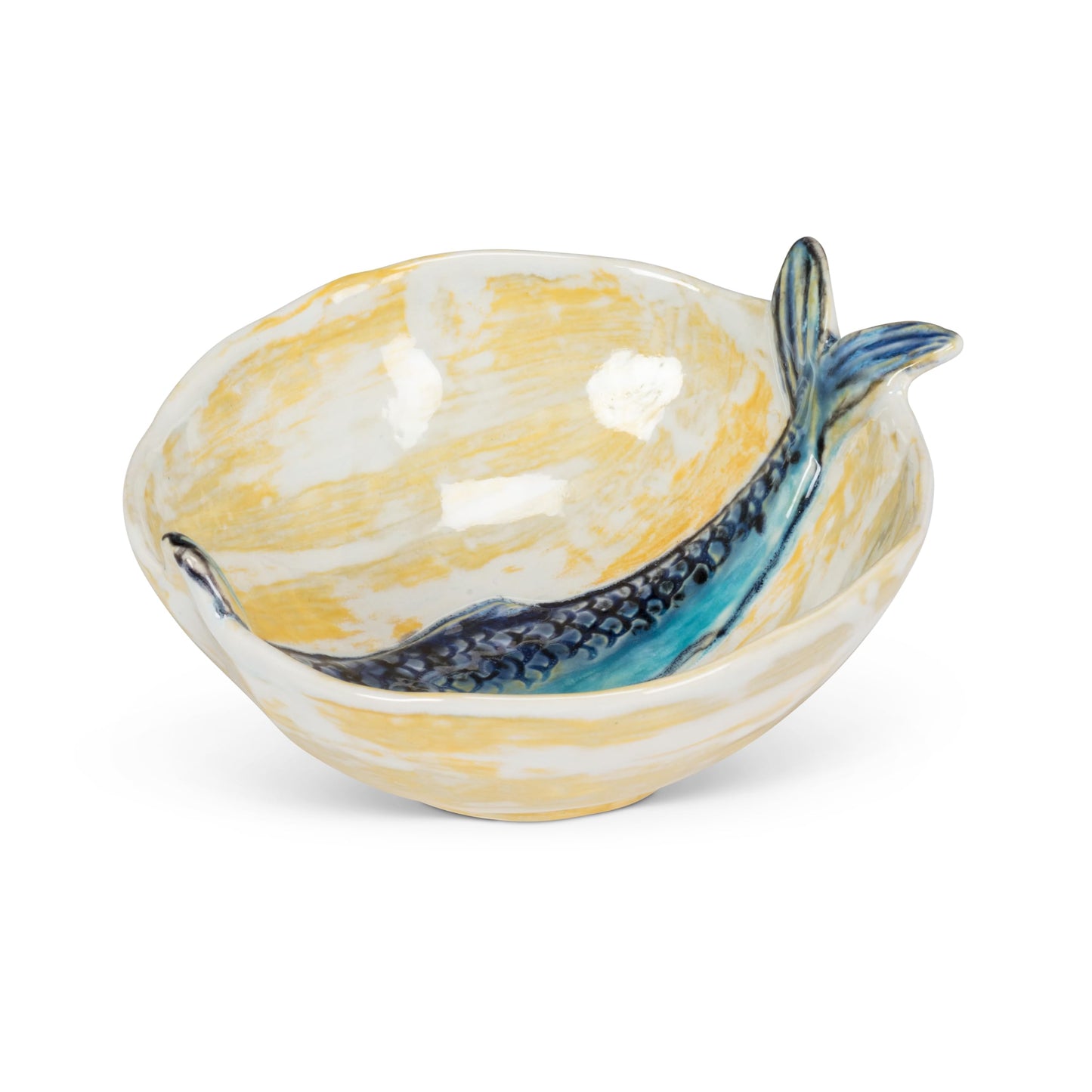 Abbott Collection Round Slim Fish Small Bowl