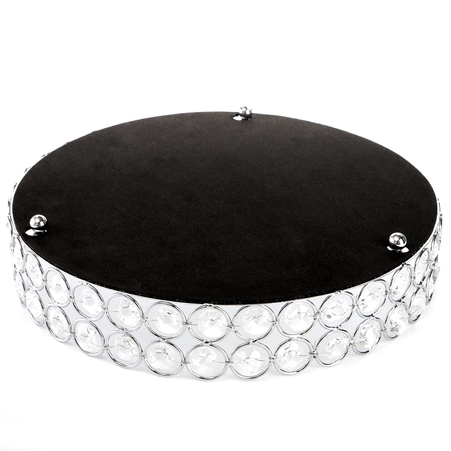 Hedume Mirrored Crystal Vanity Tray, 10 Inches Crystal Cosmetic Makeup Tray, Ornate Decorative Tray for Perfume, Jewelry and Makeup