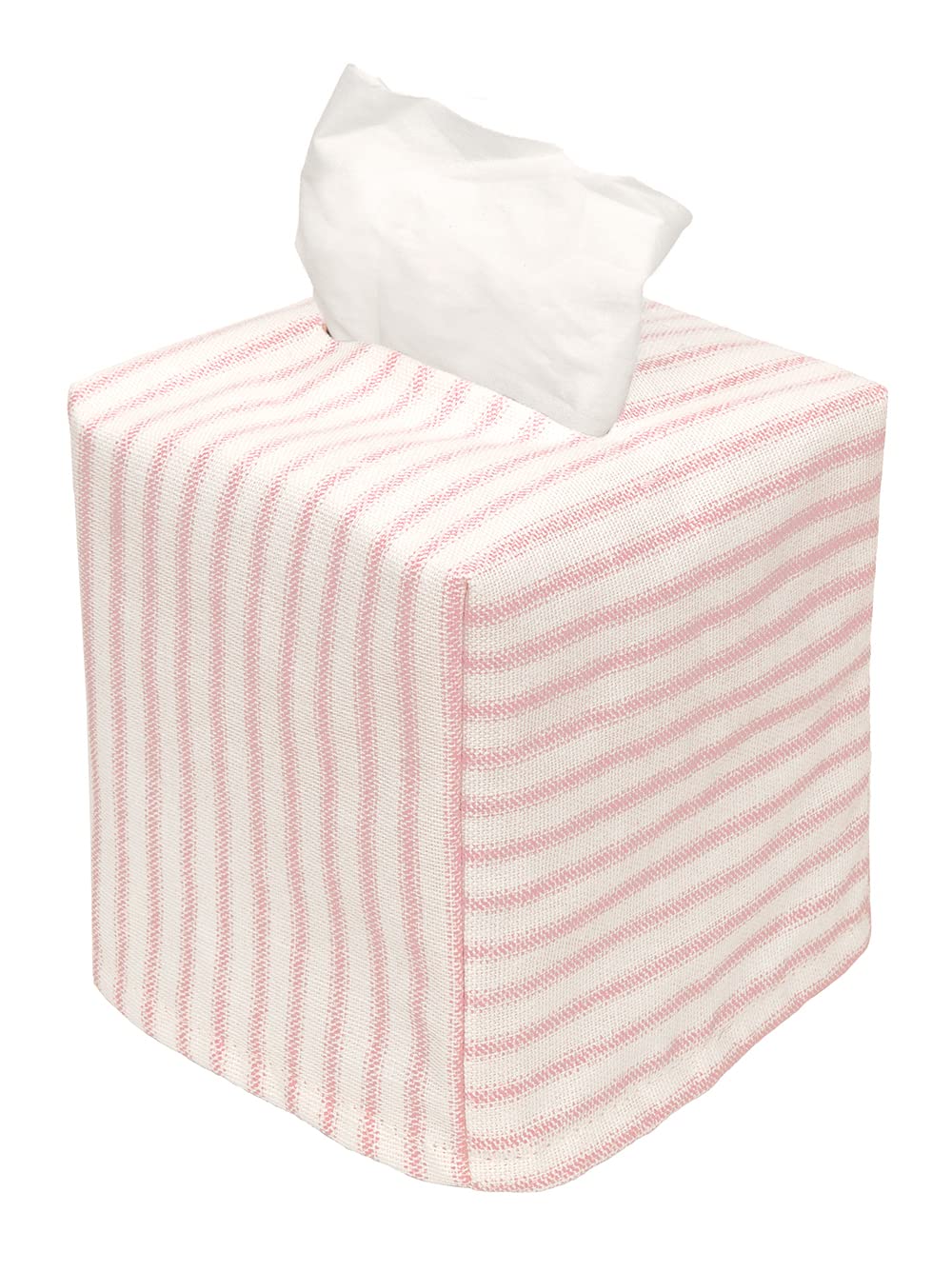 Tissue Box Cover Tissue Holder Tissue Dispenser Square Cube, Soft Fabric Cover Slips Over Cardboard Facial Tissue Boxes - Pink Room Decor, Nursery Decor, Bathroom, Bedroom, Lined Fabric Folds Flat