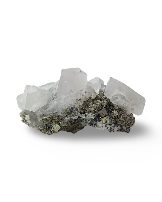 Natural Calcite Crystal from Peru - Authentic Energy Stone Specimen Formed with Several Crystals | Cluster, Druse or Twin Shapes | for Collection, Decoration or Gifting (11 to 12 Ounce)
