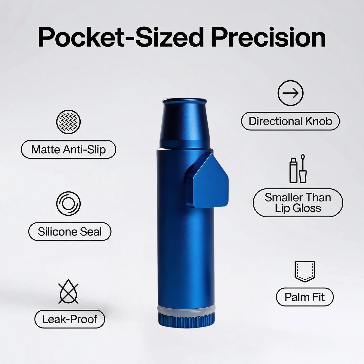 3 Pack Metal Spice Dispenser Mini Pepper Shaker OMO 2nd generation Portable Leak-Proof Storage Bottle (Blue Red Green)