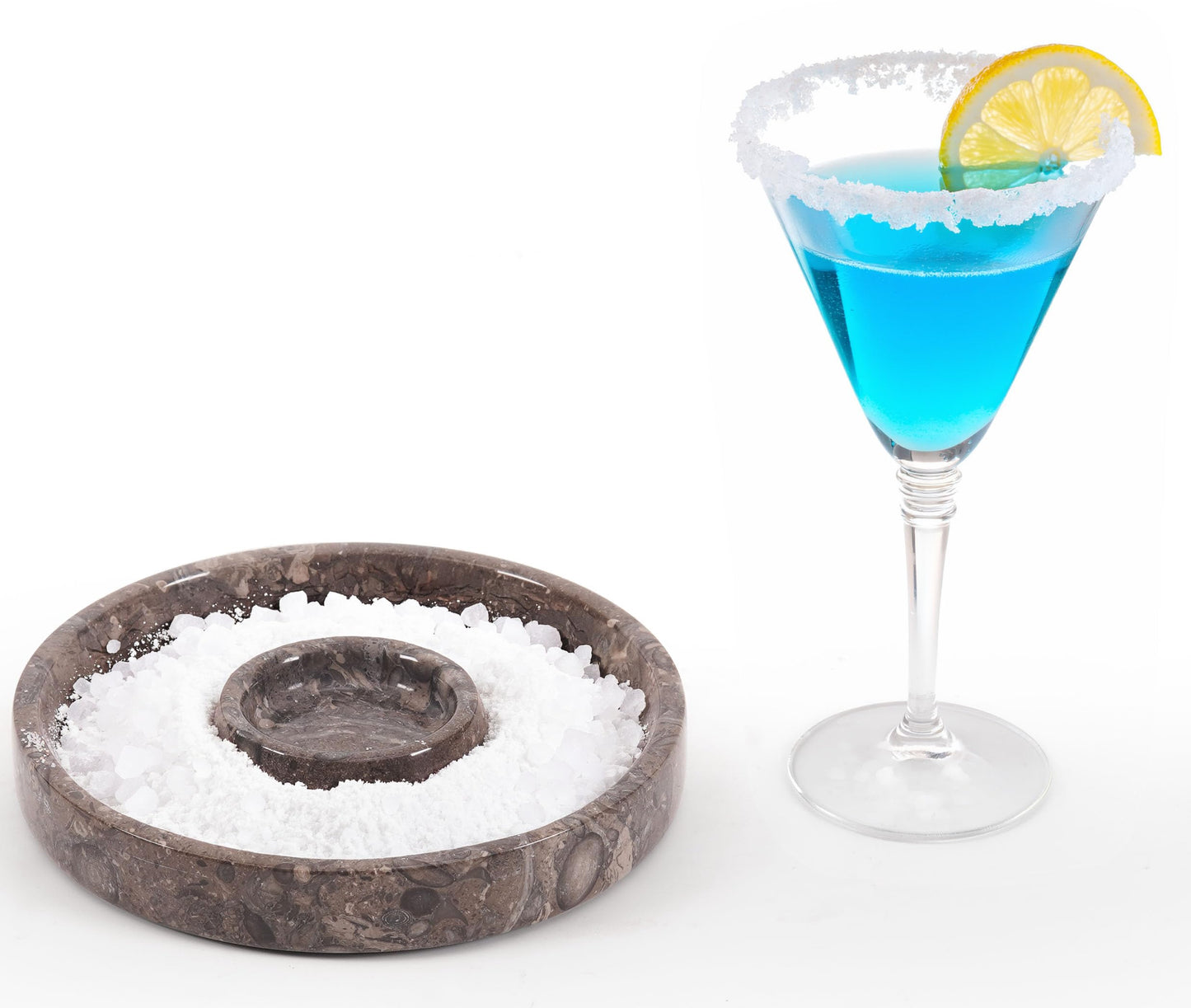 SPESHSTONES Marble Margarita Salt Rimmer Set 6 Inch Handmade Sugar Rimmer for Cocktails Glasses - Bar Rimmer Tray for Salt Rim, Cocktail Rimmers for Drinks, Bartendor Tools & Bar Cart Accessories