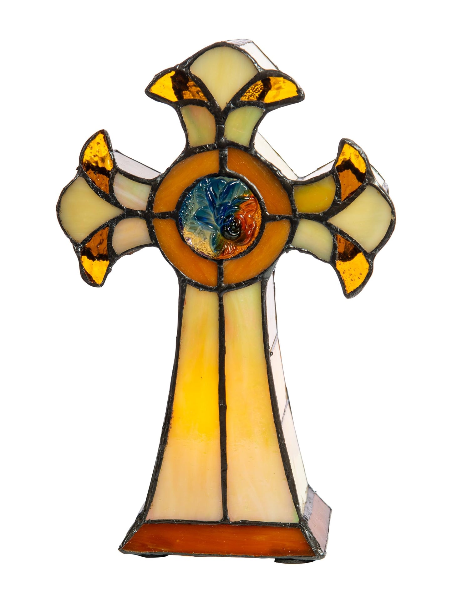 Dale Tiffany STA16122 Cross Accent Table Lamp, Amber