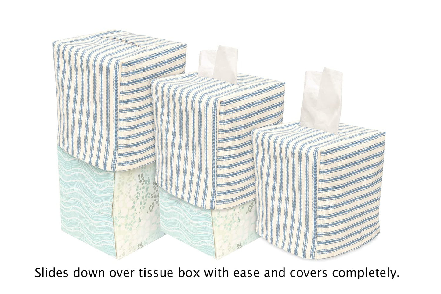 Tissue Box Cover Tissue Holder Tissue Dispenser Square Cube, Soft Fabric Cover Slips Over Cardboard Facial Tissue Boxes - Pink Room Decor, Nursery Decor, Bathroom, Bedroom, Lined Fabric Folds Flat