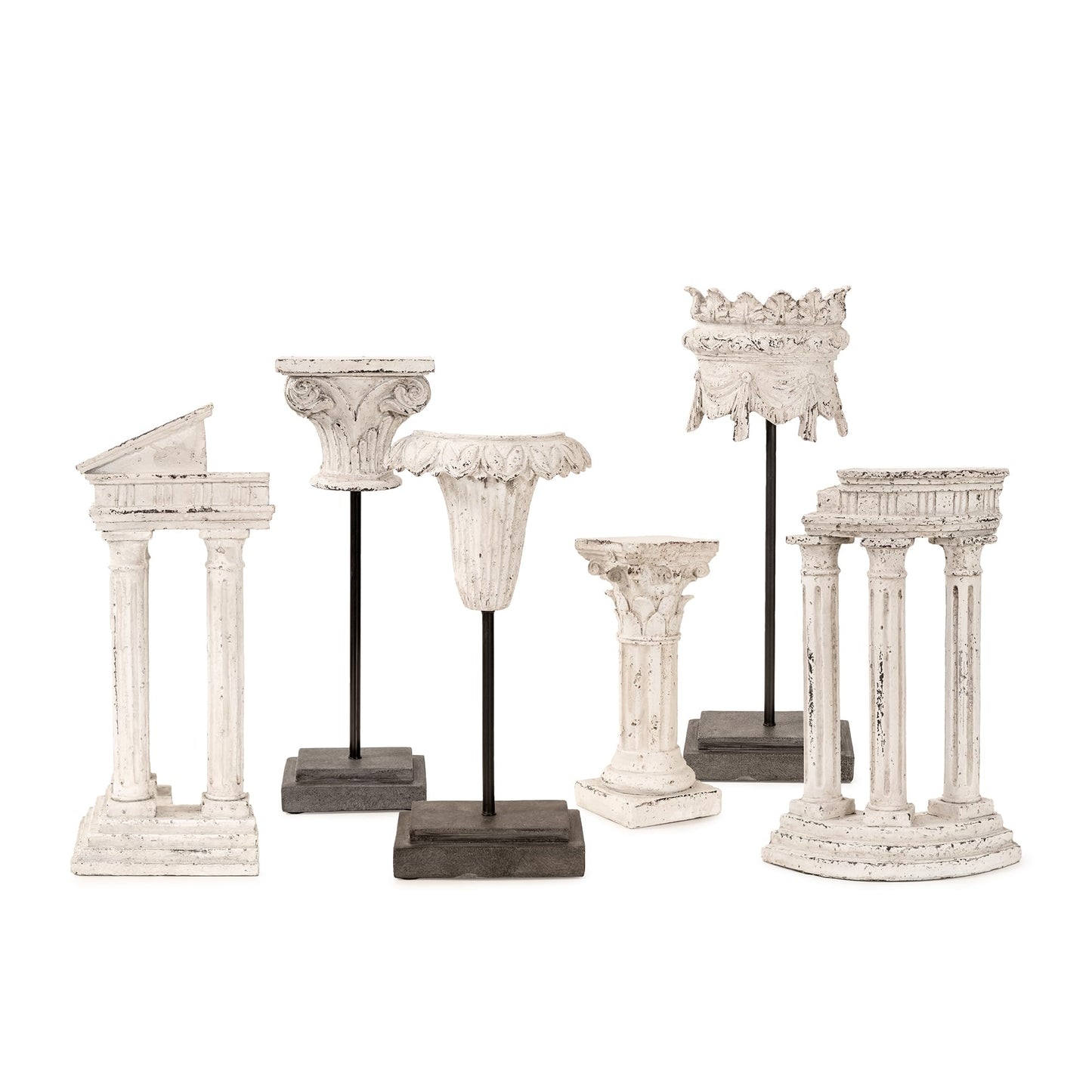 Howard Elliott Collection Artefatto III Sculpture for Home and Garden Decor, Decorative Ancient Ruin Architectural Resin Statue Figurine for Tabletop, Bookshelves and Home Decor, 3.5 x 5 x 12 Inch