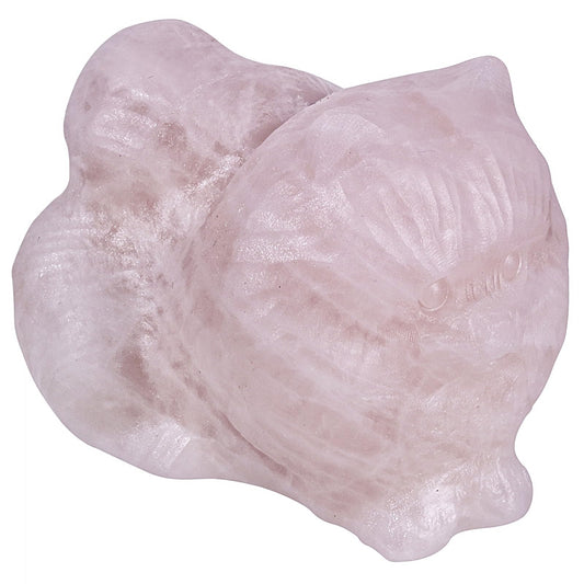 Sportmusies Hand-Carved Natural Rose Quartz Cat Figurine Home Office Decoration, Reiki Stone Cat Statue for Yoga Meditation Wicca Healing