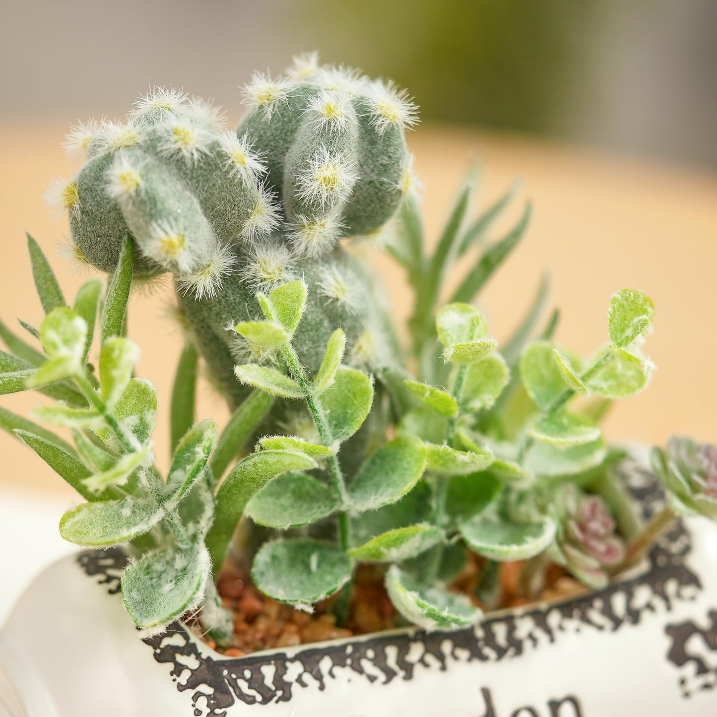 Heleze 10Pcs Artificial Succulents in Pot