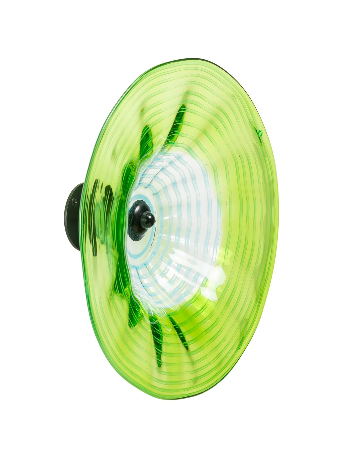 Dale Tiffany AW23021-D12 Hand Blown Flower Art Glass Wall Decor with Wall Mounting Bracket, Pollena, Multi-Color, 12-Inch Diameter