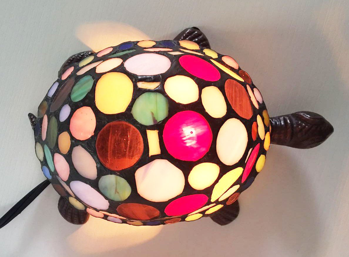 Stained Glass Animals Tortoise HMJ80011 Art Glass Children Room lamp Tiffany Glass Coffee Shop Small Lamps and Lanterns of Lamps and Lanterns