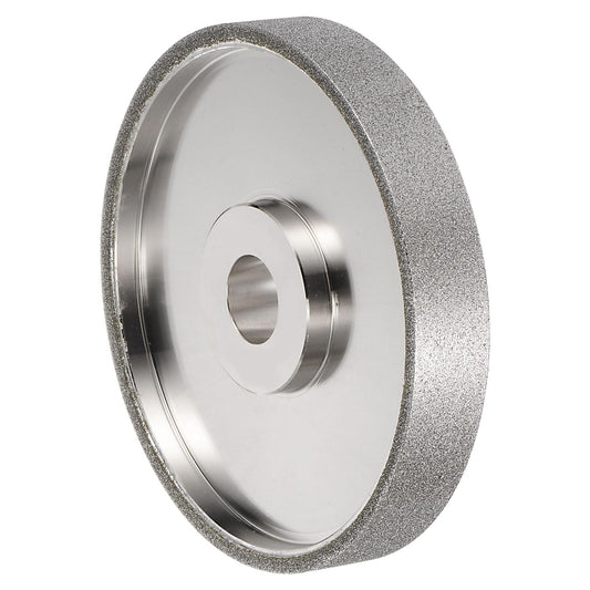 HARFINGTON Diamond Lapidary Wheel 6 Inch x 1 Inch Arbor Hole 100 Grit Grinding Wheels for Stone, Marble, Glass, Ceramics, Crystal, Carbide, Steel