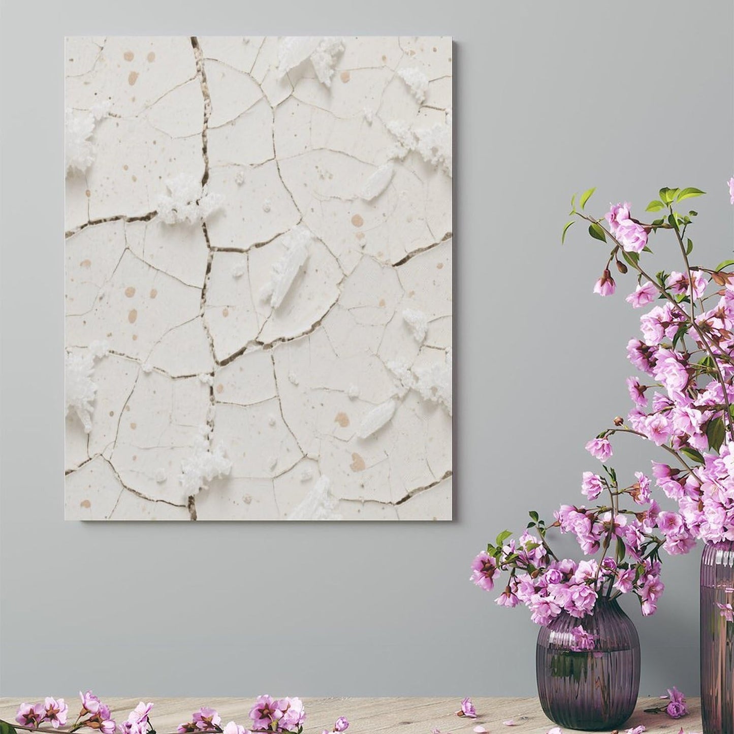 FekiLoot Gypsum Salt Crystals Canvas Wall Art Modern, Cute But Exquisite Wall Decor, Canvas Prints Ready to Hang for Living Room Bedroom Office Home Decorations11x14inch(28x36cm)