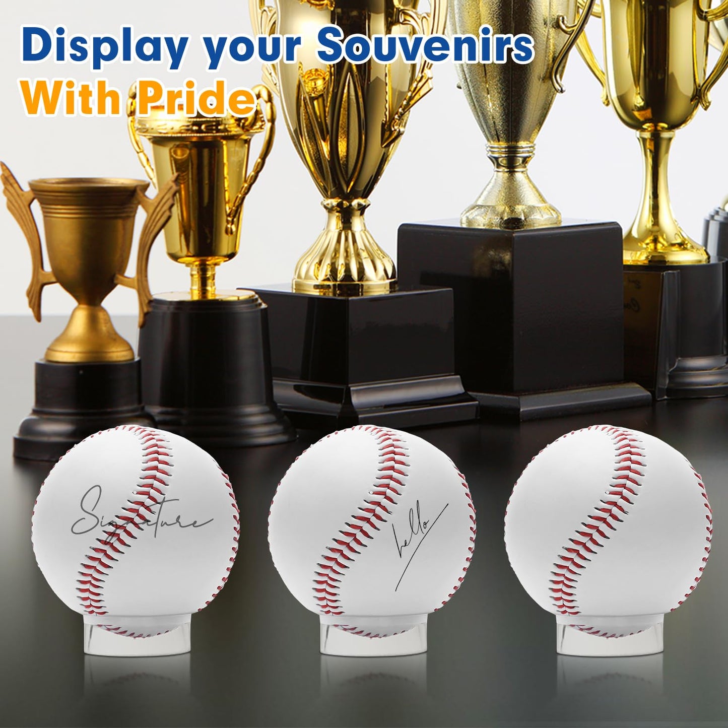 100 Pcs Ring Golf Ball Display Case 0.6 Inches Clear Baseball Holder Golf Ball Holder Small Baseball Acrylic Stands Round Ring Stand Acrylic Display Stands for Small Balls, Egg, Spheres, Marble