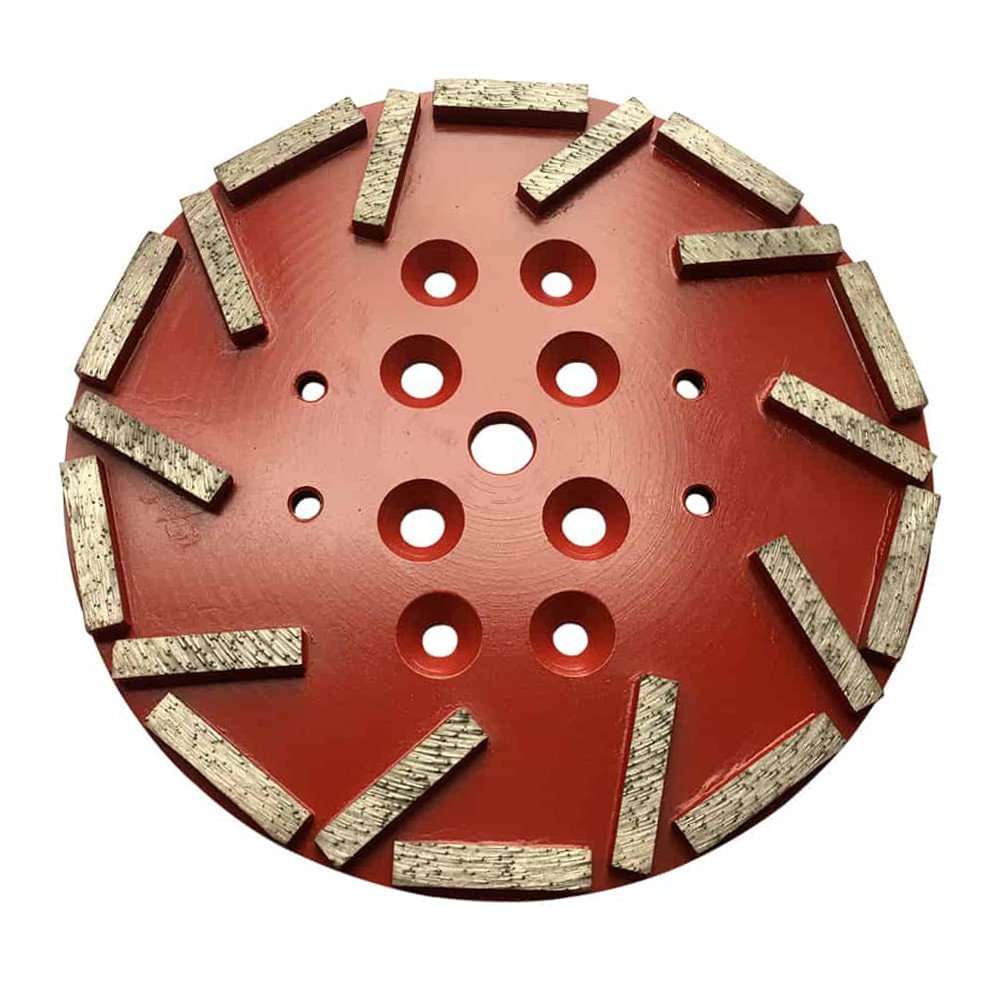 10" Concrete Diamond Grinding Disc Plate Compatible with Edco, Blastrac, Husqvarna, 20 Turbo Segment, 25/30 Grit