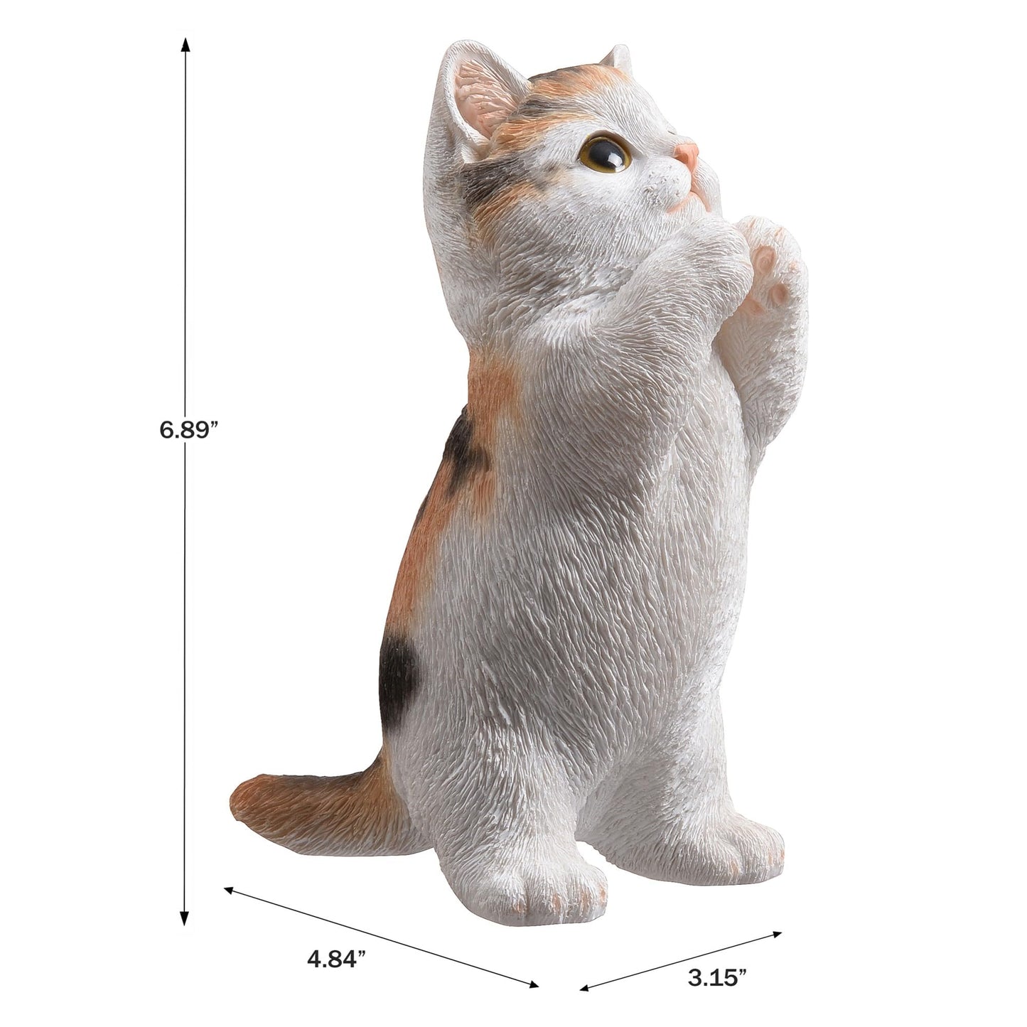 HI-LINE 7" H Calico Cat Kitten Statue Praying