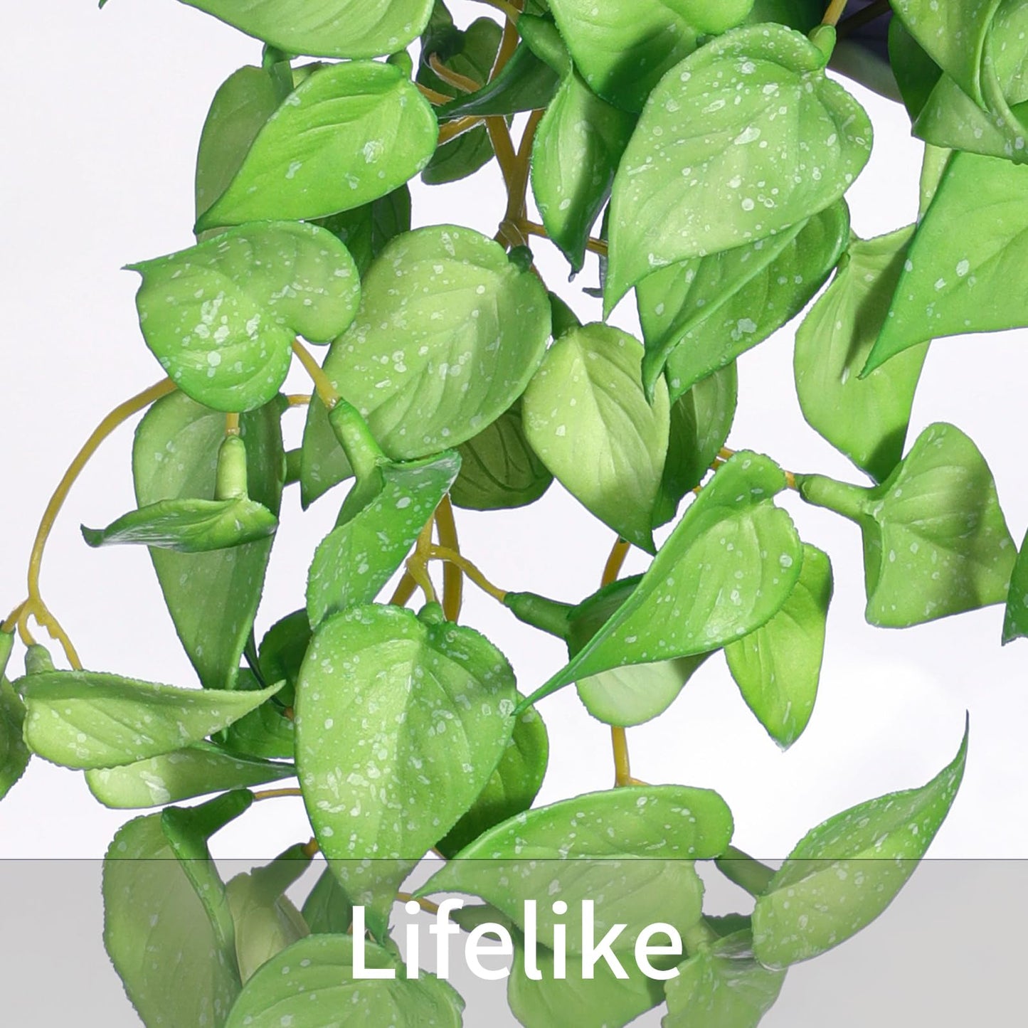 CXZXEEU Artificial Hanging Potted Plants Set of 2, Fake Eucalyptus Vine Plant with Half Pot Planters, Medium Faux Greenery for Wall Home Room Indoor Outdoor Decor