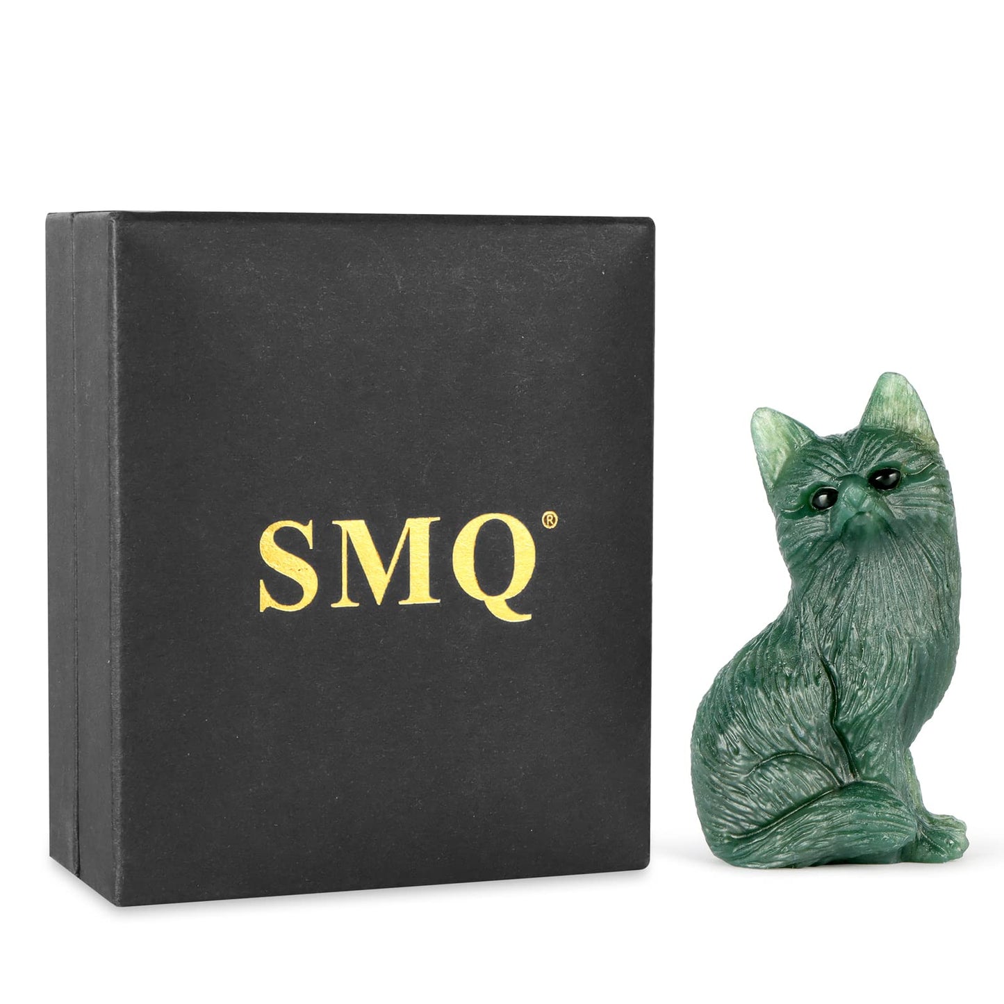 SMQ Ocean Jasper Crystal Fox Statues and Figurines,Carved Gem Fox Animal Carvings Collectible Healing Crystal Stone Sculpture for Home Garden Decor
