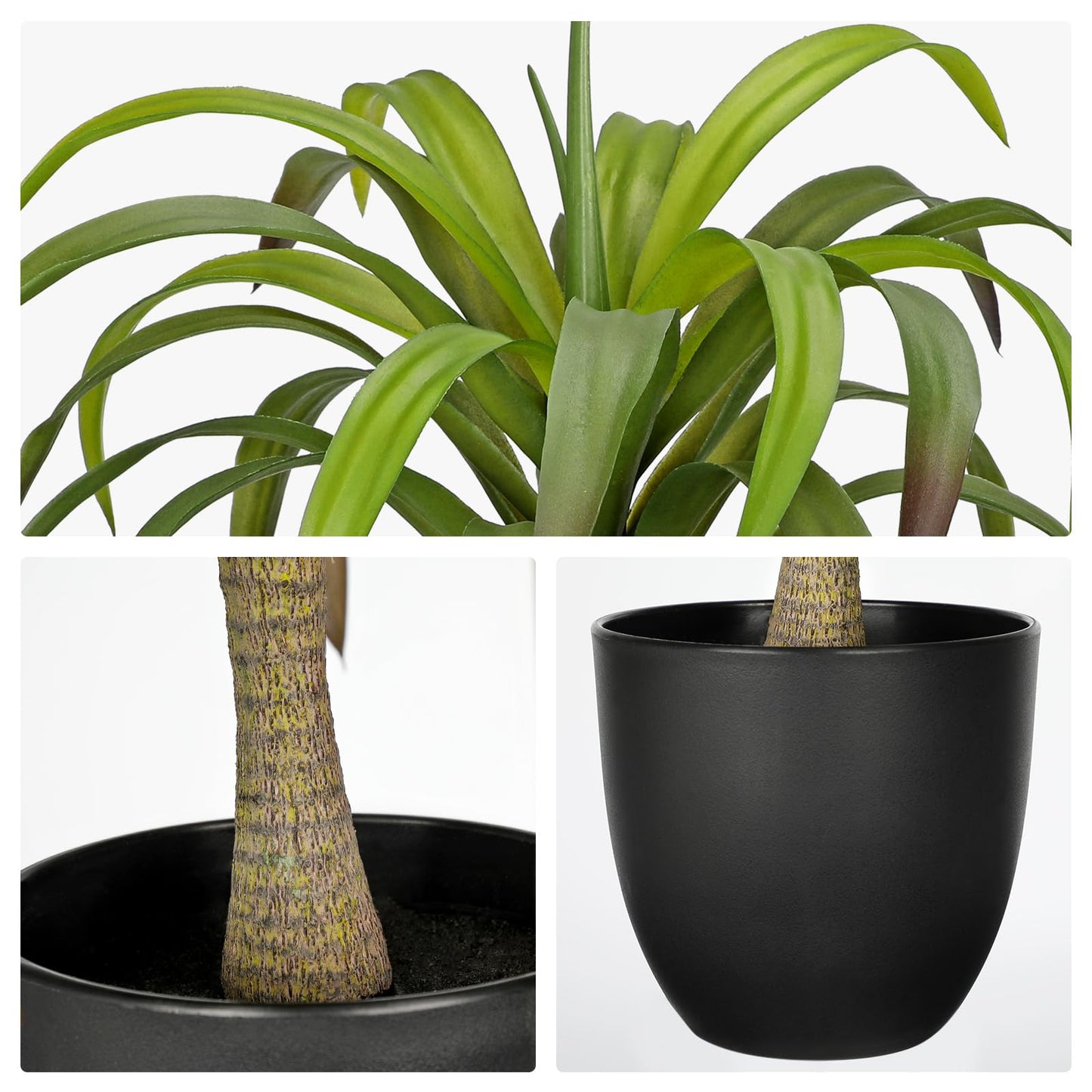 Briful Fake Agave Plant 22in Artificial Agave Potted Plant Fake Outdoor Plants for Home Office Living Room Bedroom Kitchen Table Decor