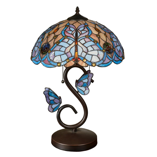 Touch of Class Butterfly Dreams Tiffany Style Table Lamp