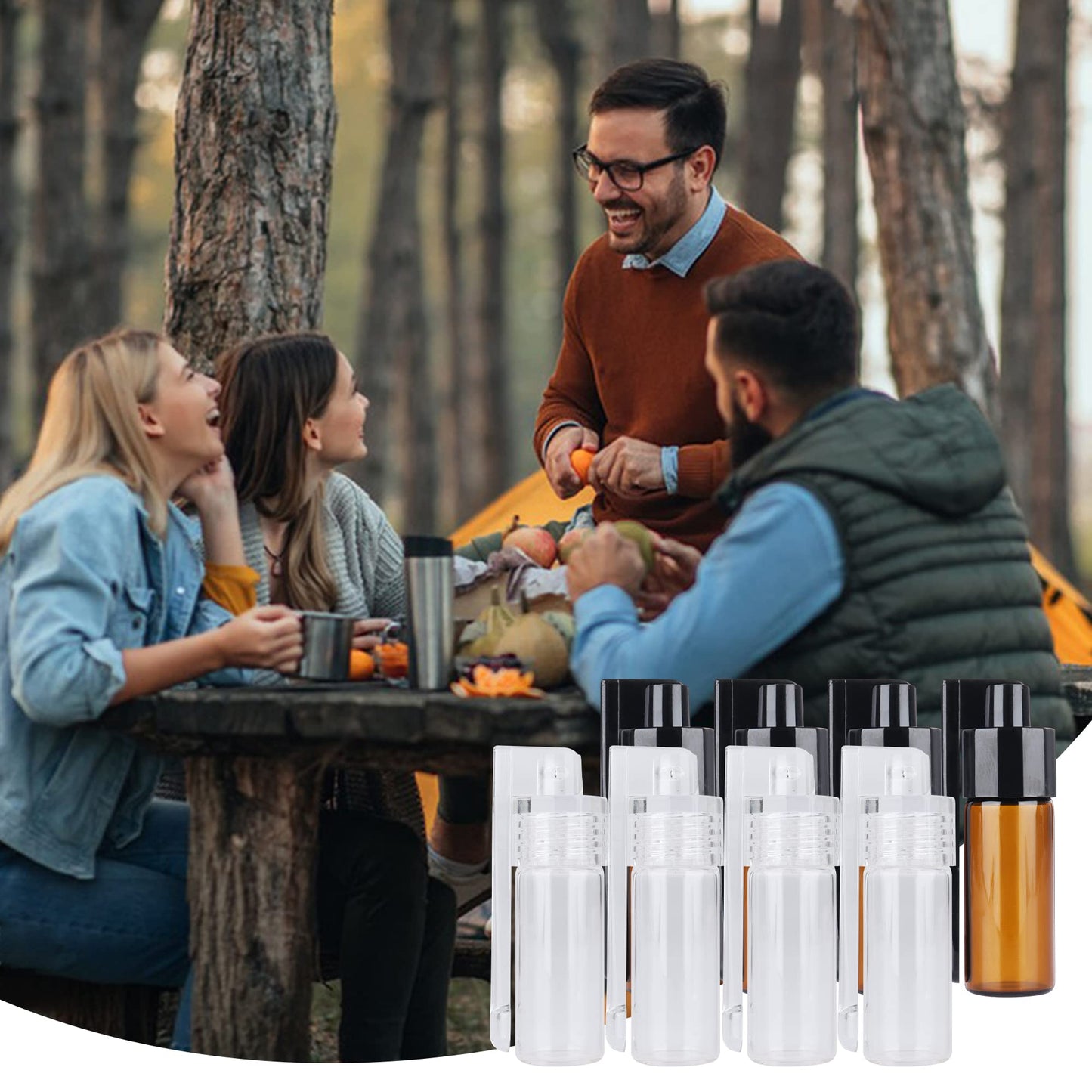 Clear Salt and Pepper Shakers Glass Set Retro Style Glass Spice Shakers Outdoors Travel Kitchen Boxes for Salt Spices