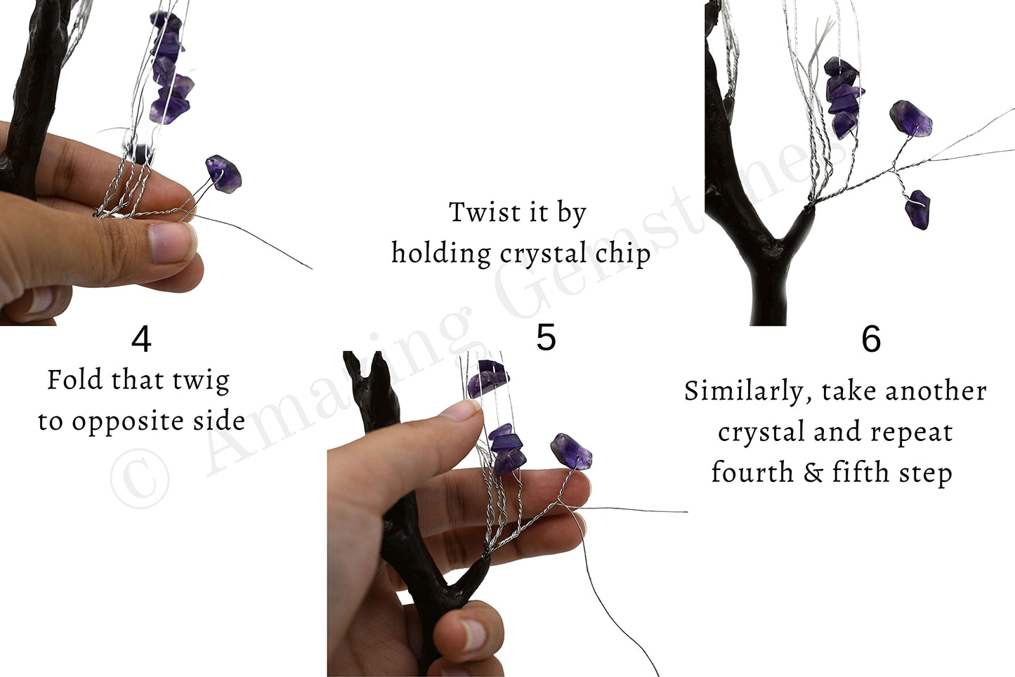 Amazing Gemstone Rose Quartz Spiritual Decor Crystal Tree DIY Kits, Makes a Perfect Office Table Feng Shui Tree Holistic Gifts for Women