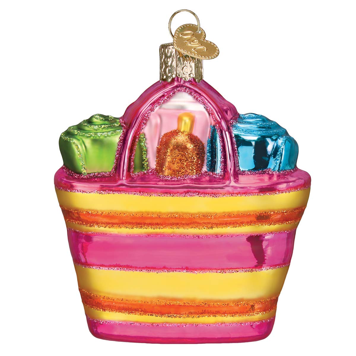 Old World Christmas Beach Bag Glass Blown Ornaments for Christmas Tree