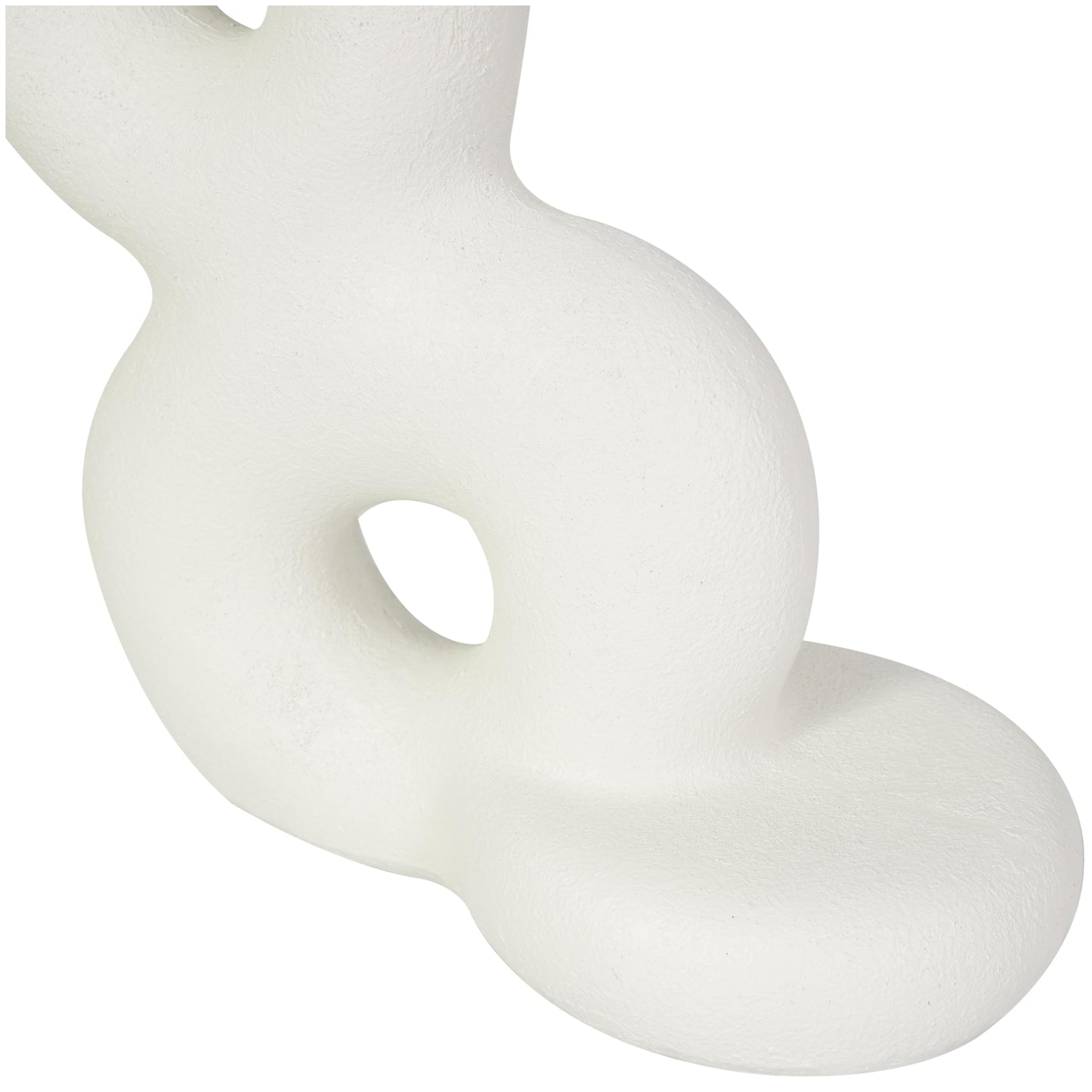 Deco 79 Resin Abstract Decorative Sculpture Stacked Circle Ring Home Decor Statue, Accent Figurine 11" x 5" x 18", White