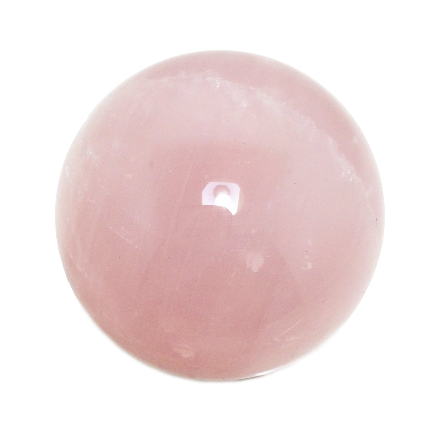 Polar Jade Rose Quartz Crystal Ball – 1.6" Pink Crystal Sphere for Meditation, Feng Shui, Chakra Healing, Divination, and Home Décor