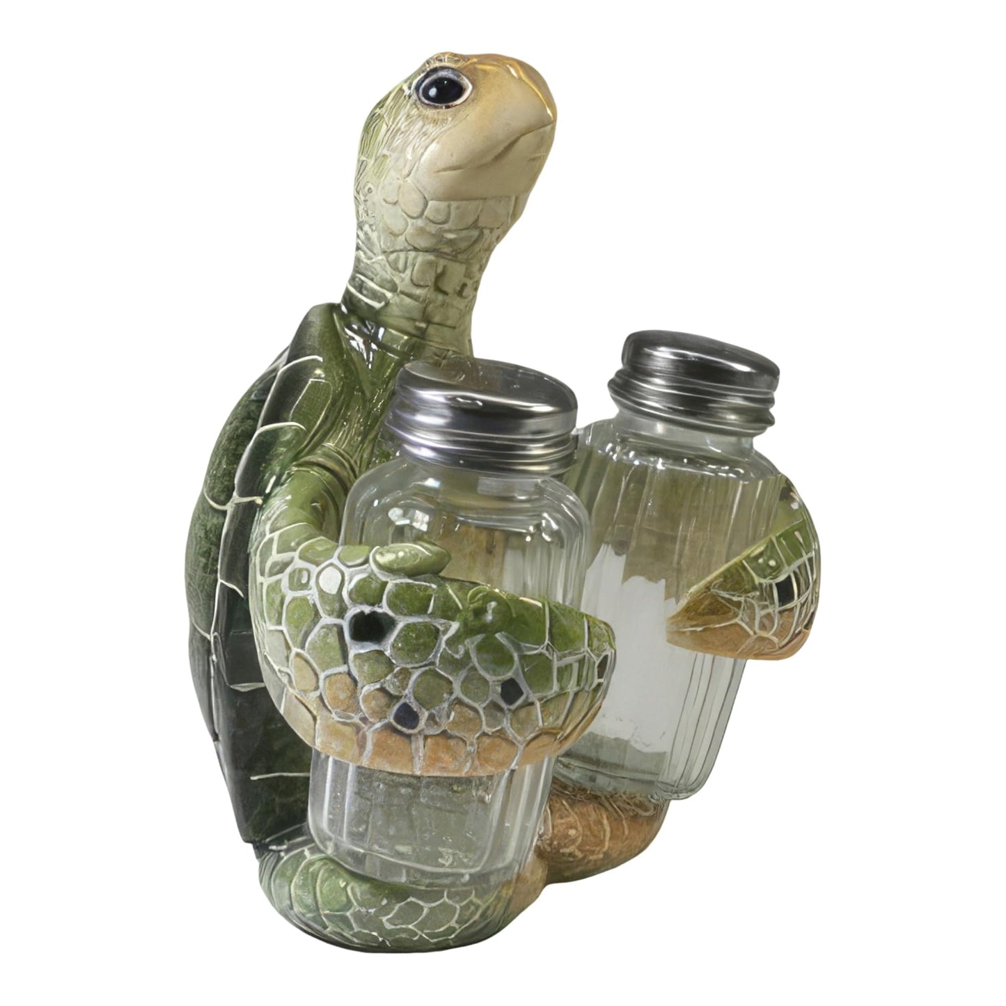 ICE ARMOR 6" H Green Sea Turtle Salt & Pepper Shaker Holder Statue Sculpture Ornament Decoration Home/Room Decor Ideas