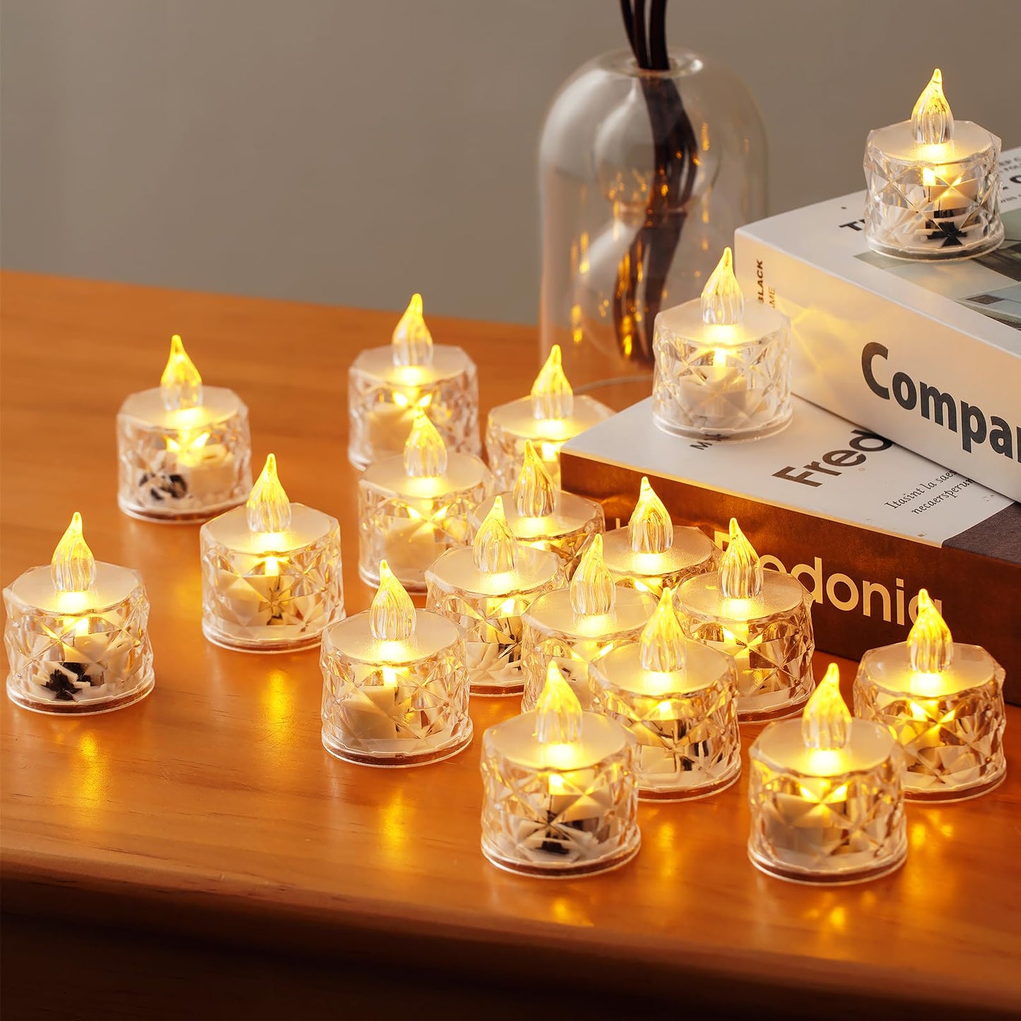 AYMXZT 12 Pcs Flickering Flameless Candle Battery Tea Lights for Weddings