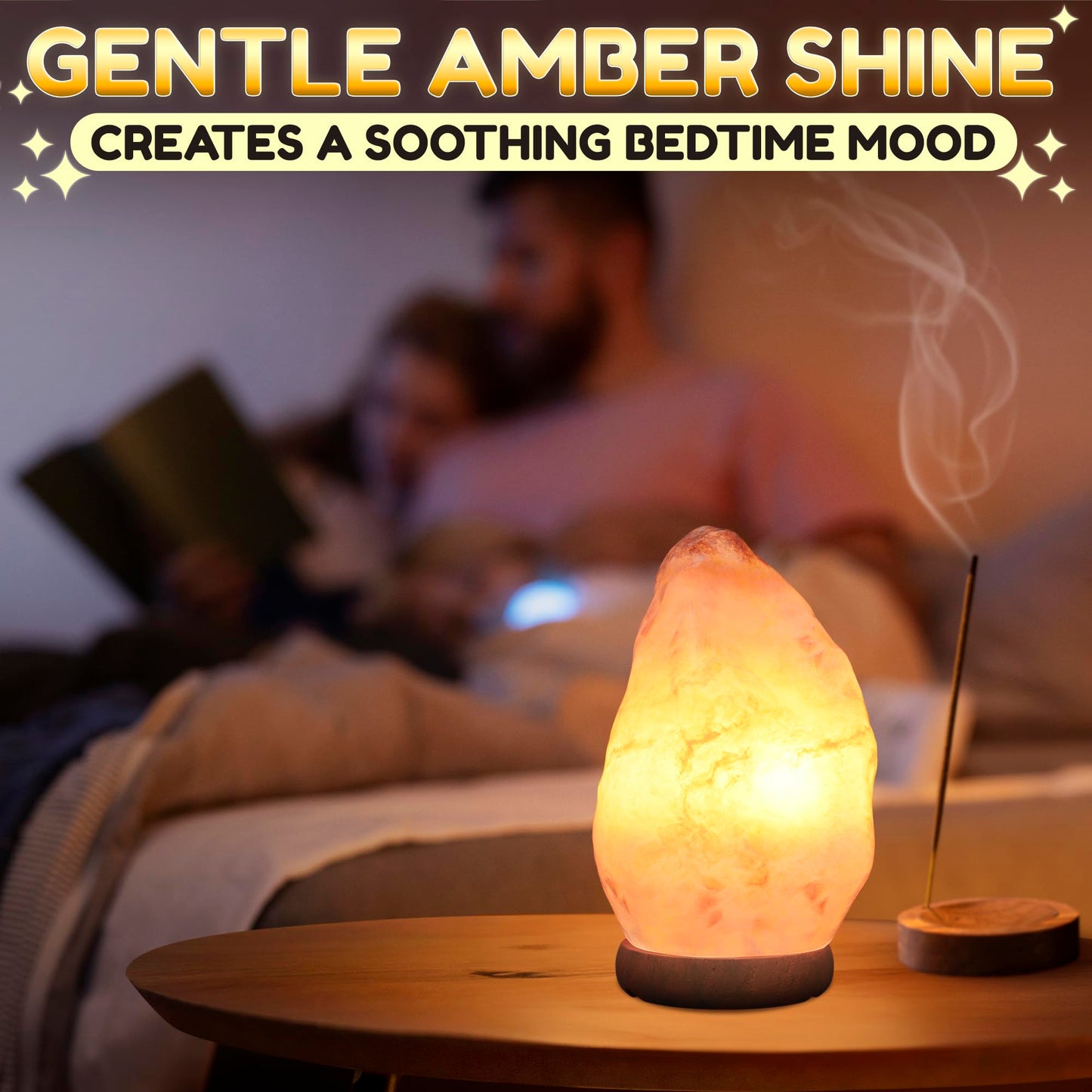 Himalayan Salt Rock Lamp with Dimmer – Hand-Carved Himalayan Salt Lamp Night Light 5.5–7" with Adjustable Warm Glow for Sleep & Relaxation