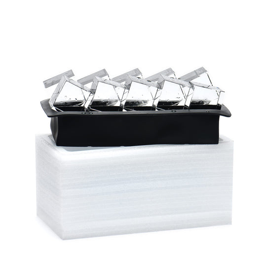 Clear Ice Cube Maker Tray - 2 Inch Clear Ice Cube Silicone Mold,10 Large Crystal Ice Cubes for Whiskey and Cocktail