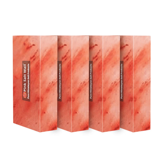 4 Himalayan Salt Bricks 8"x4"x2" For Build Spa Sauna | Himalayan Pink Salt Block For Home Decor & Salt Wall | Block 5.5Lbs Home Improvement