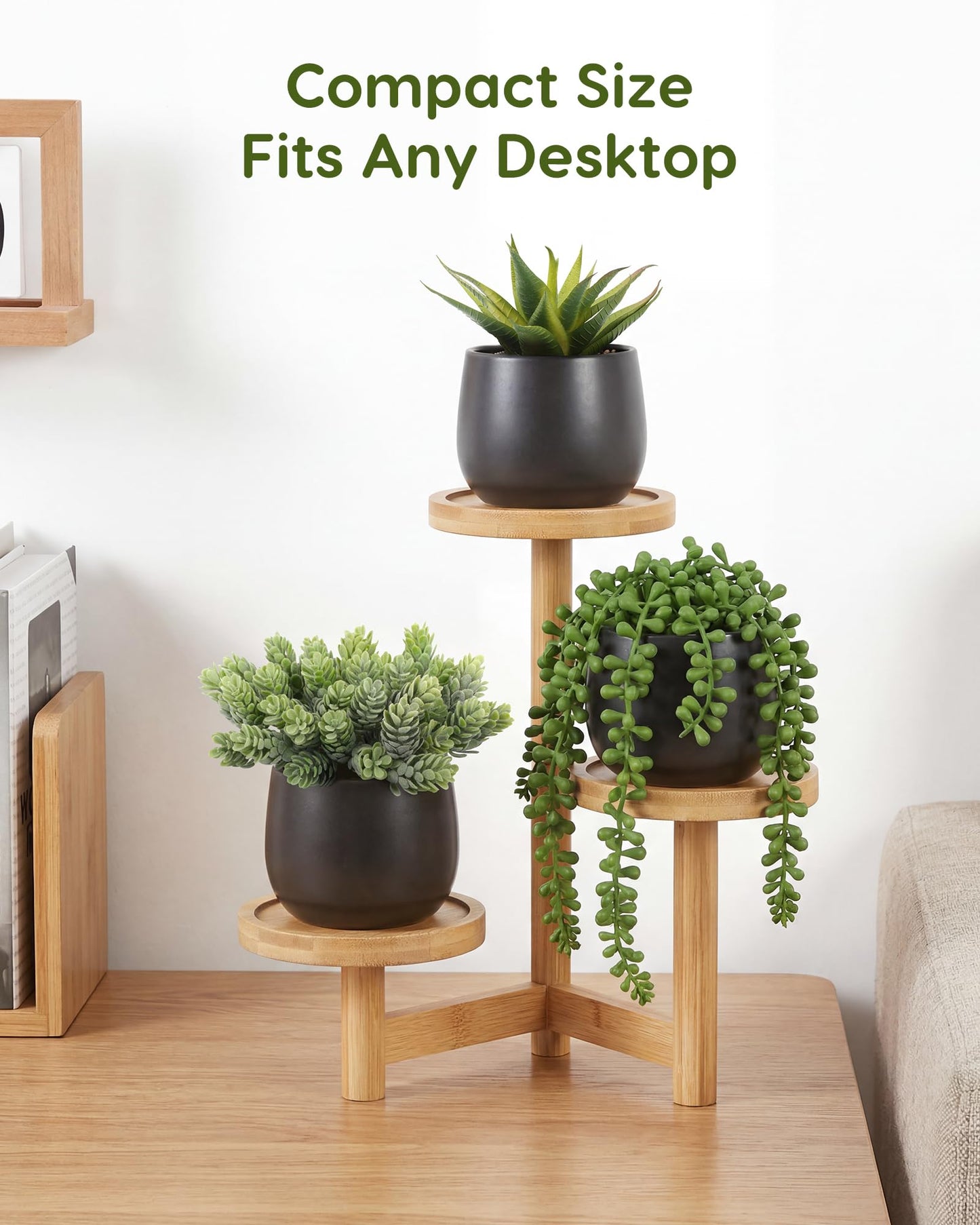 Velener Artificial Succulents Plants in Black Pots (Set of 3) - Faux String of Pearls, Aloe & Sedum Potted Plants Small Fake Plants Indoor for Home Office Table Desk Shelf Kitchen Bathroom Decor
