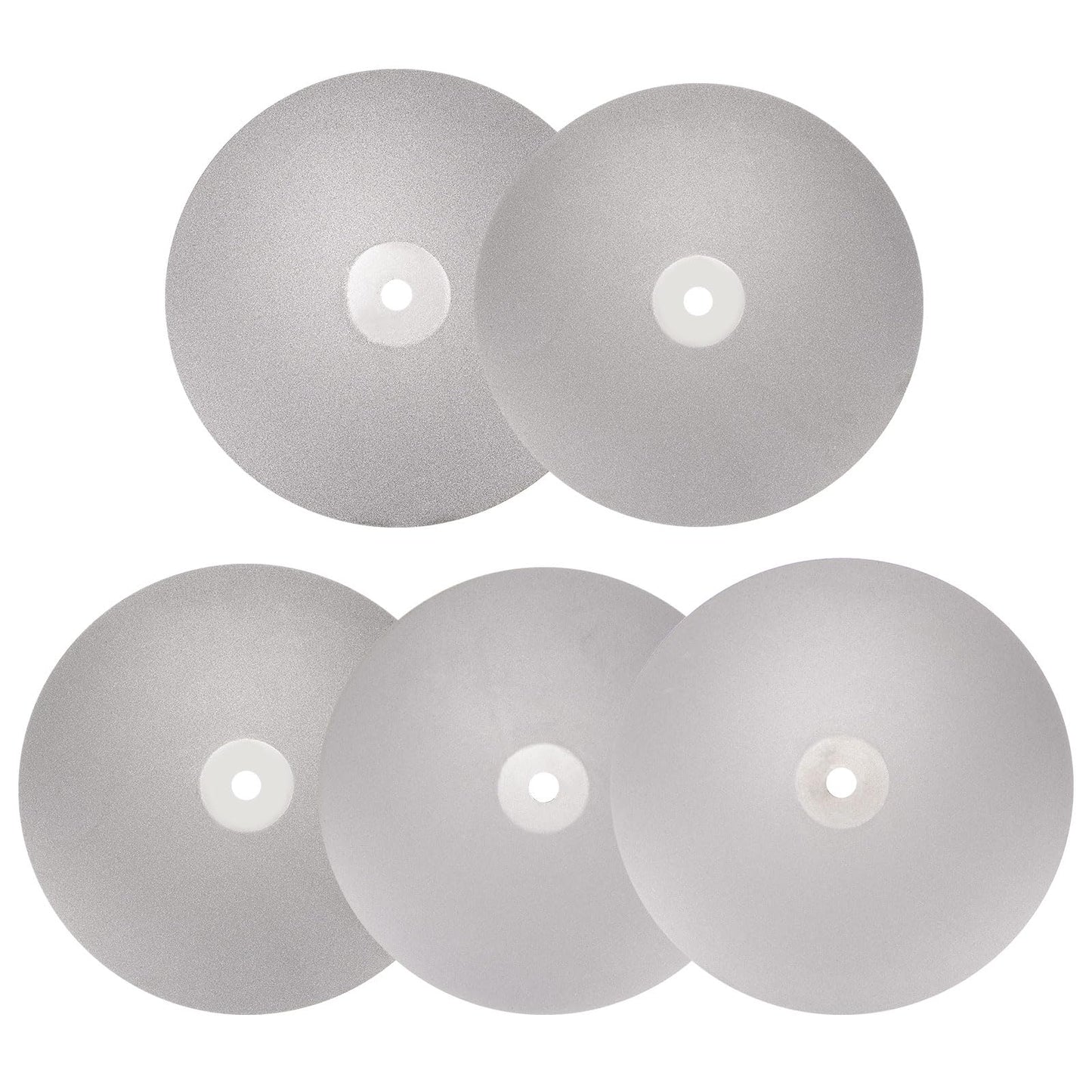 HARFINGTON Diamond Flat Lap Disc Set 8" x 1/2" Arbor 320/600/800/1200/3000 Grit Abrasive Wheel Lapping for Grinding Sanding Ceramics, Glass, Stones