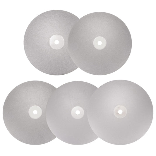 HARFINGTON Diamond Flat Lap Disc Set 8" x 1/2" Arbor 320/600/800/1200/3000 Grit Abrasive Wheel Lapping for Grinding Sanding Ceramics, Glass, Stones