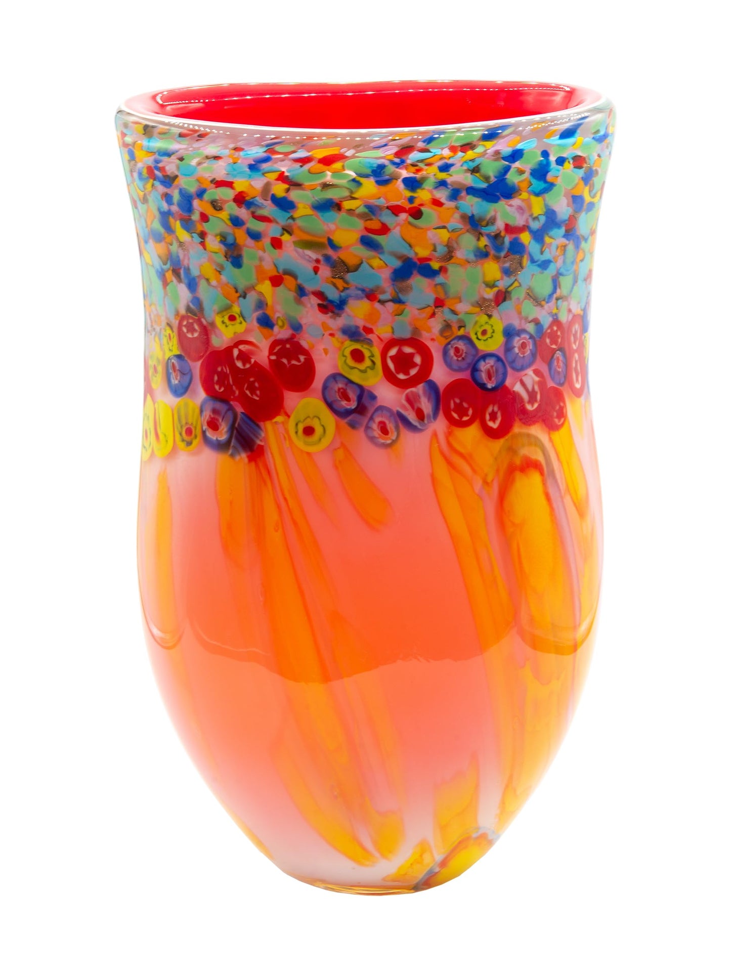 Dale Tiffany AV22246 Art Glass Vase 13.75" Tall Salt Creek Handcrafted Murano-Style Vase for Home Décor, Living Room, Bed Room, Home Office and Gift