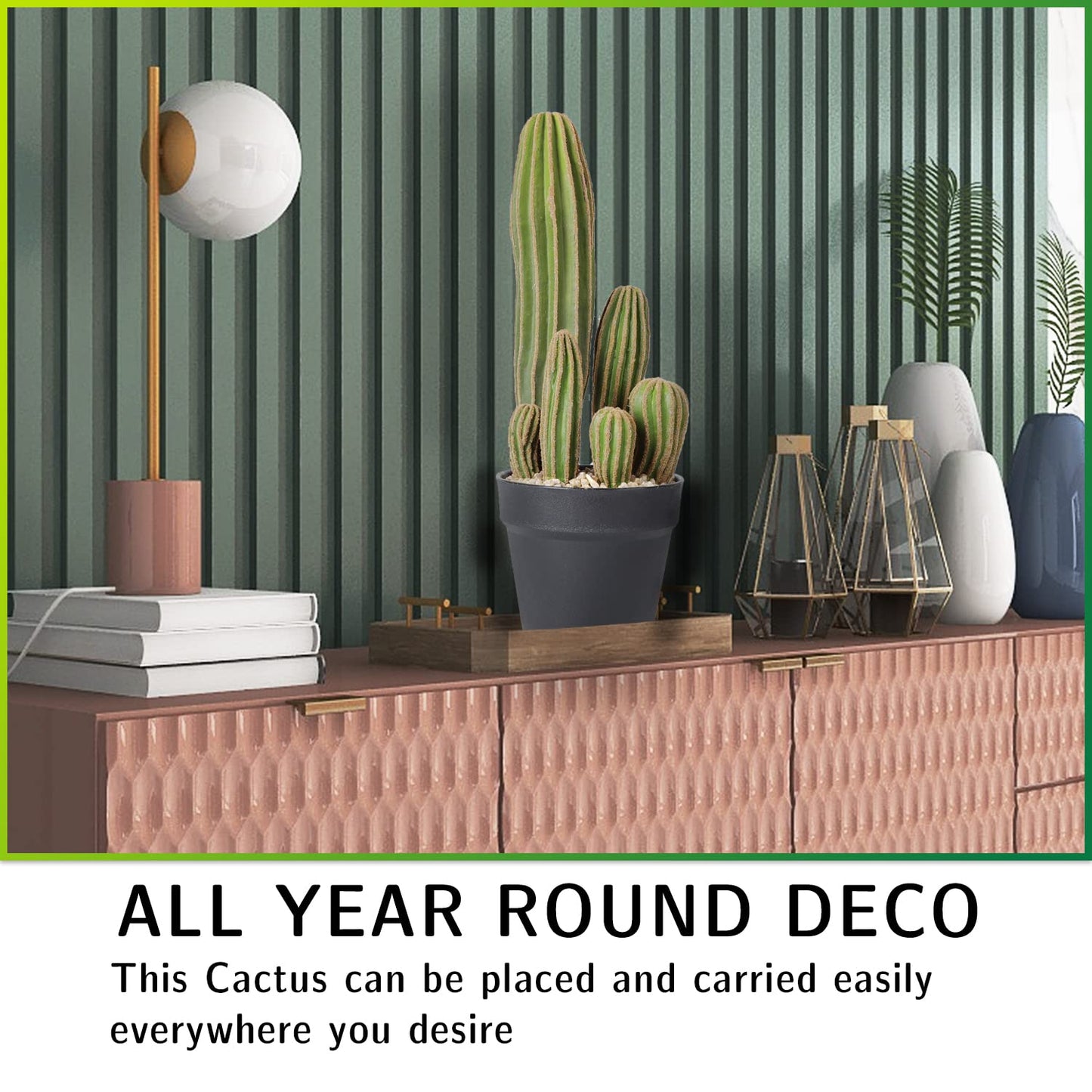 AntHousePlant Artificial Cactus Fake Cactus 16 Inch Faux Cacti Plants for Home Garden Office Store Decoration