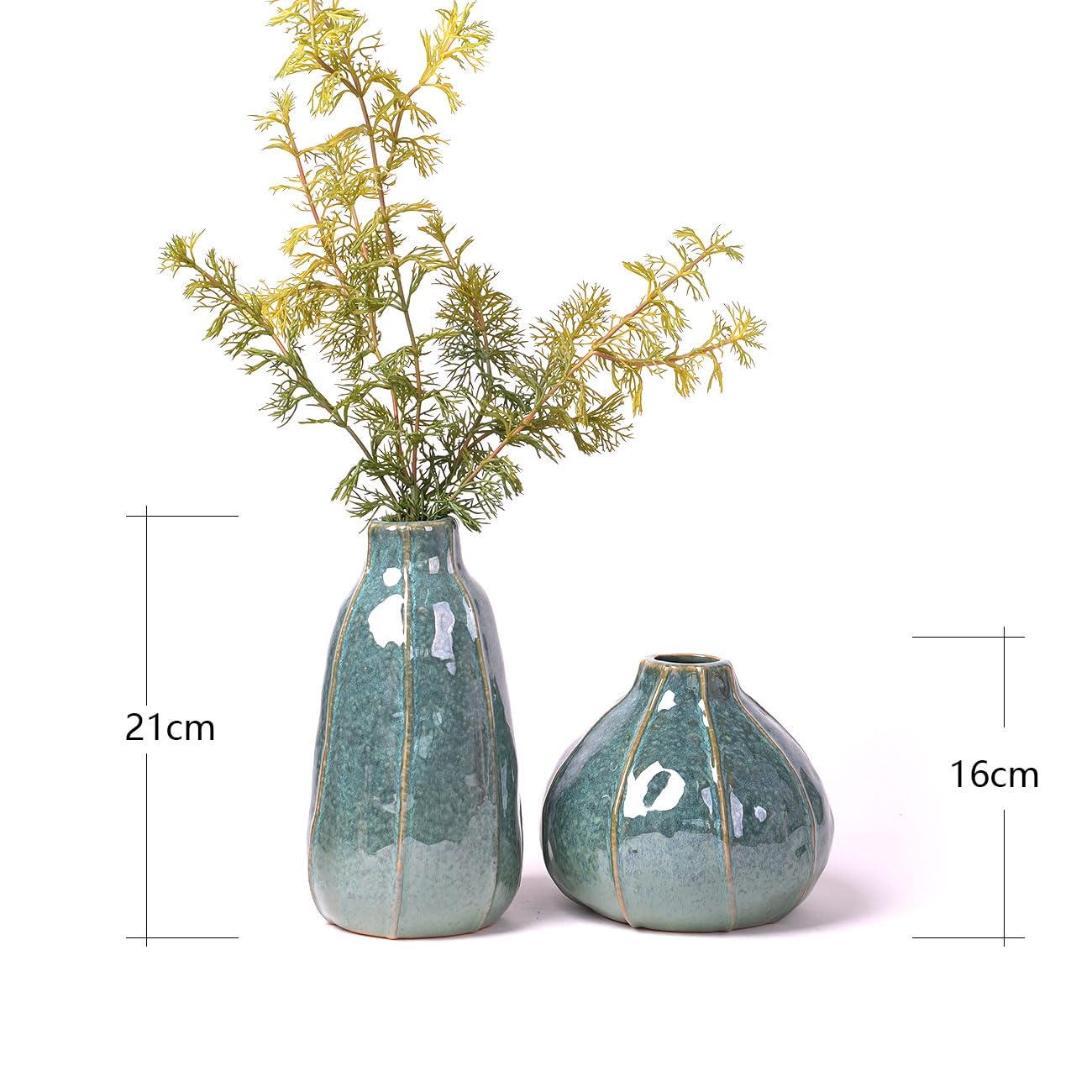 HAUCOZE Ceramic Flower Vase Decorative Sculpture Modern Home Decor Table Centerpiece Gift for Dining Living Room 8.3 Inch