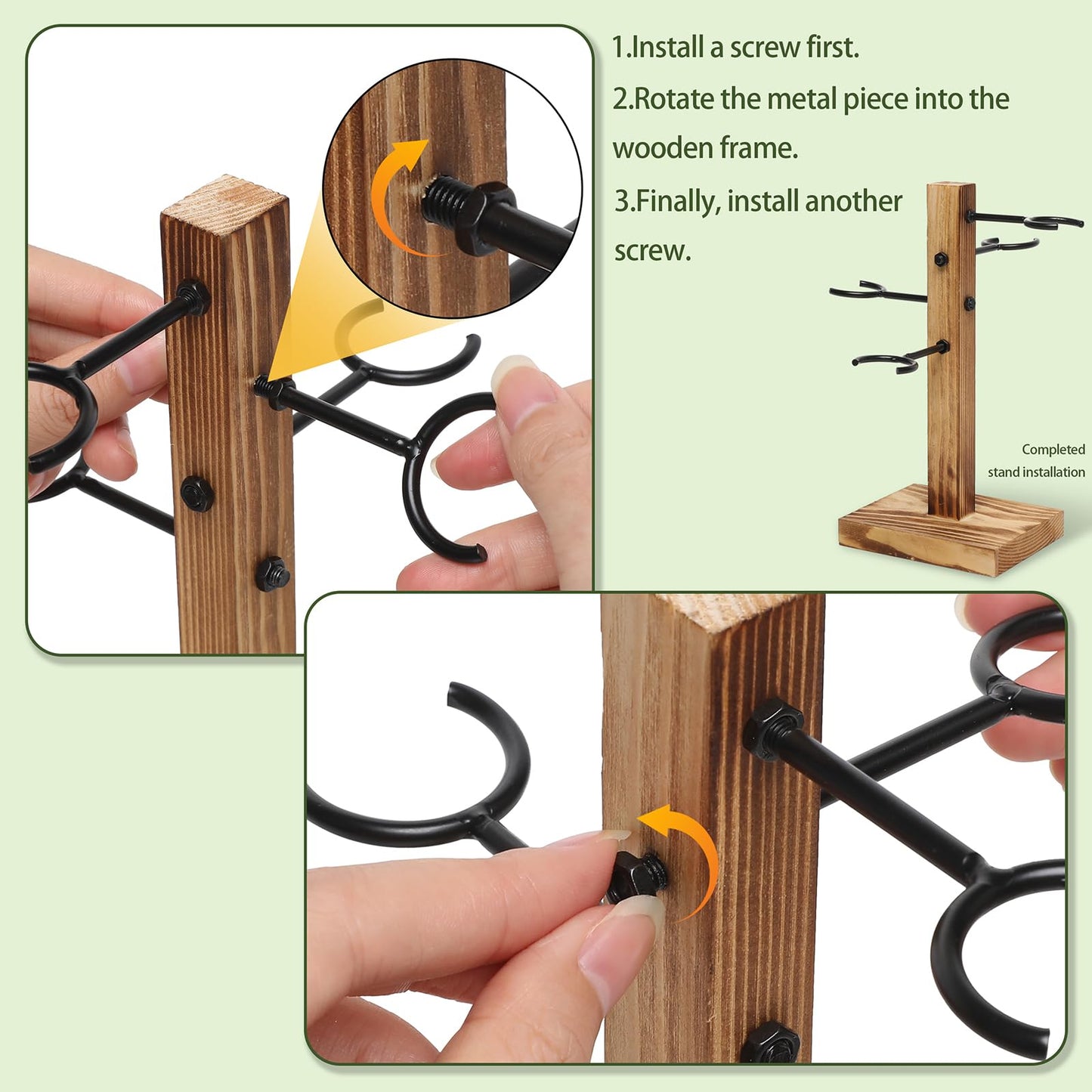 CYZglass Plant Terrarium Propagation Stations with Wooden Stand