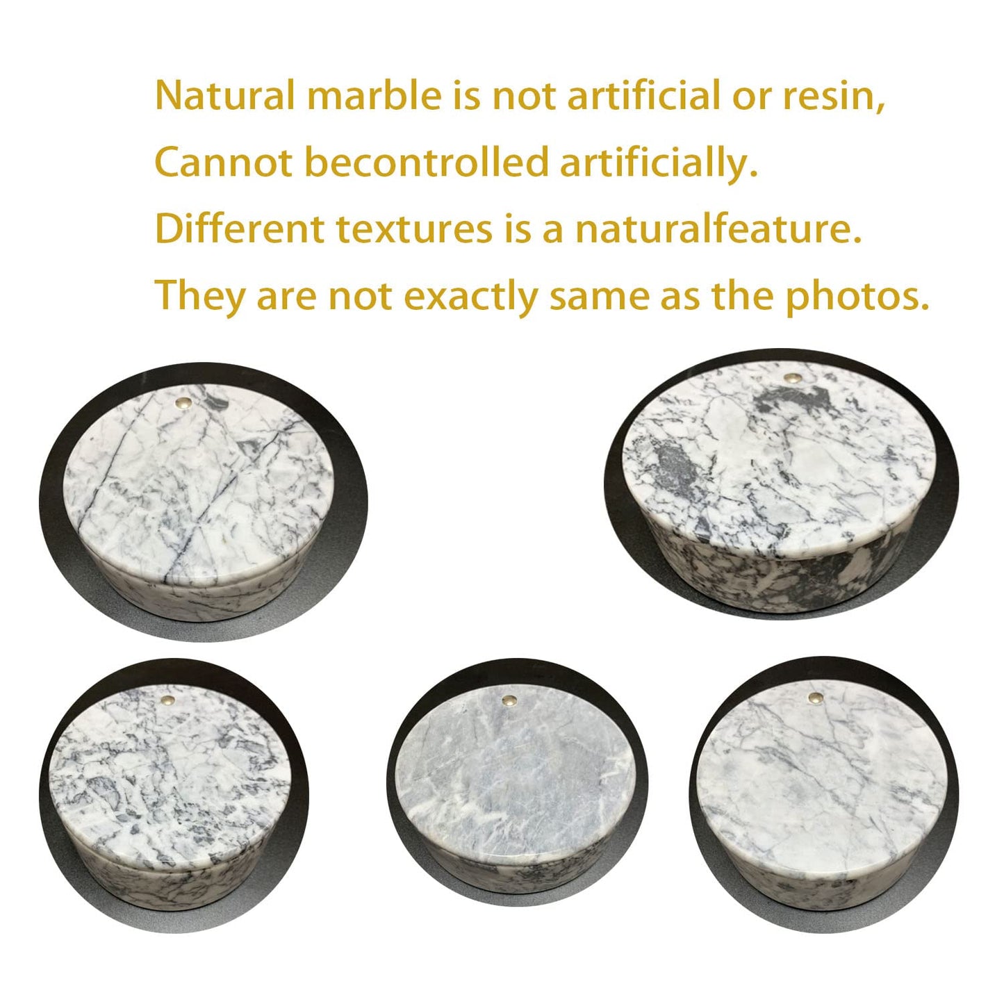 Daszui Marble Salt Box, Salt Cellar with Swivel Top and Dual Compartment, Elegant Marble Salt Box Storage Keeper for Condiments, Seasoning, Pepper.