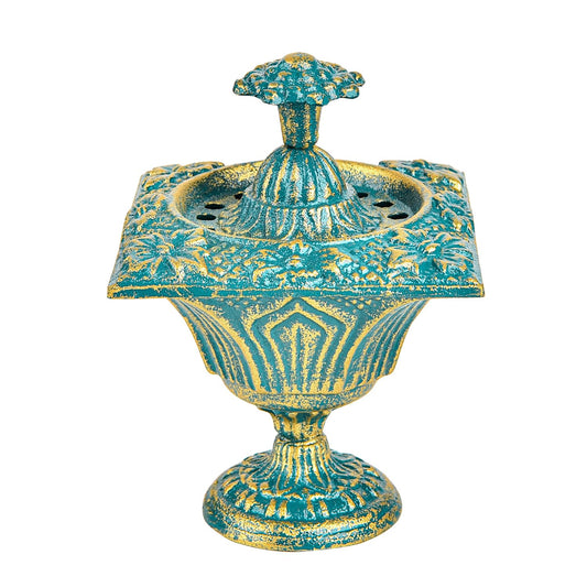 Sungmor Multi-Purpose Cast Iron Incense Holder, Incense Stick Burner Ash Catcher, Decorative Vintage Heavy-Duty Holder for Burning Incense Stick & Cone, Bakhoor, Sage Cones, Beautiful Incense Burner