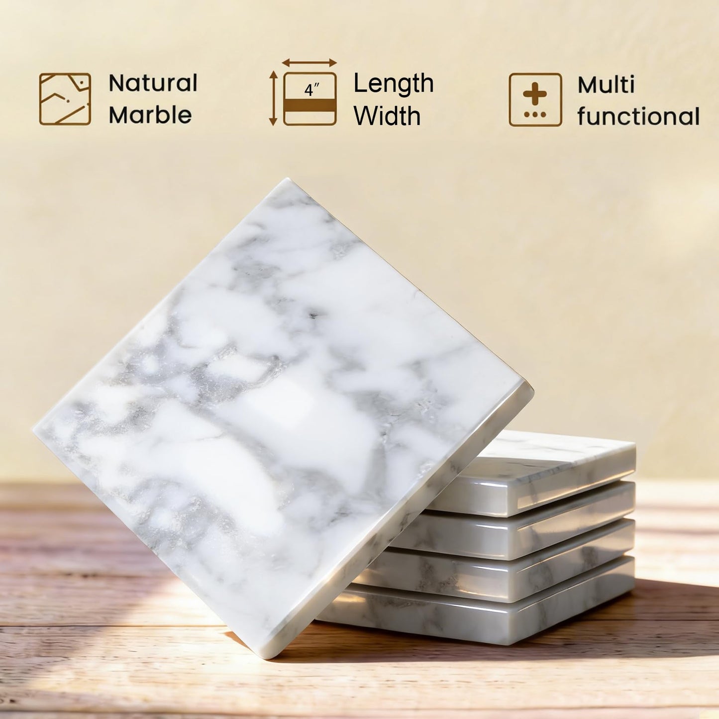 Gleamaus Natural Marble Jewelry Tray Jewelry Board Display Holder Showcase Watch Display Organizer, Trinket Dish, Vanity Tray for Rings Earrings Necklace Bracelet, Room Decor Aesthetic