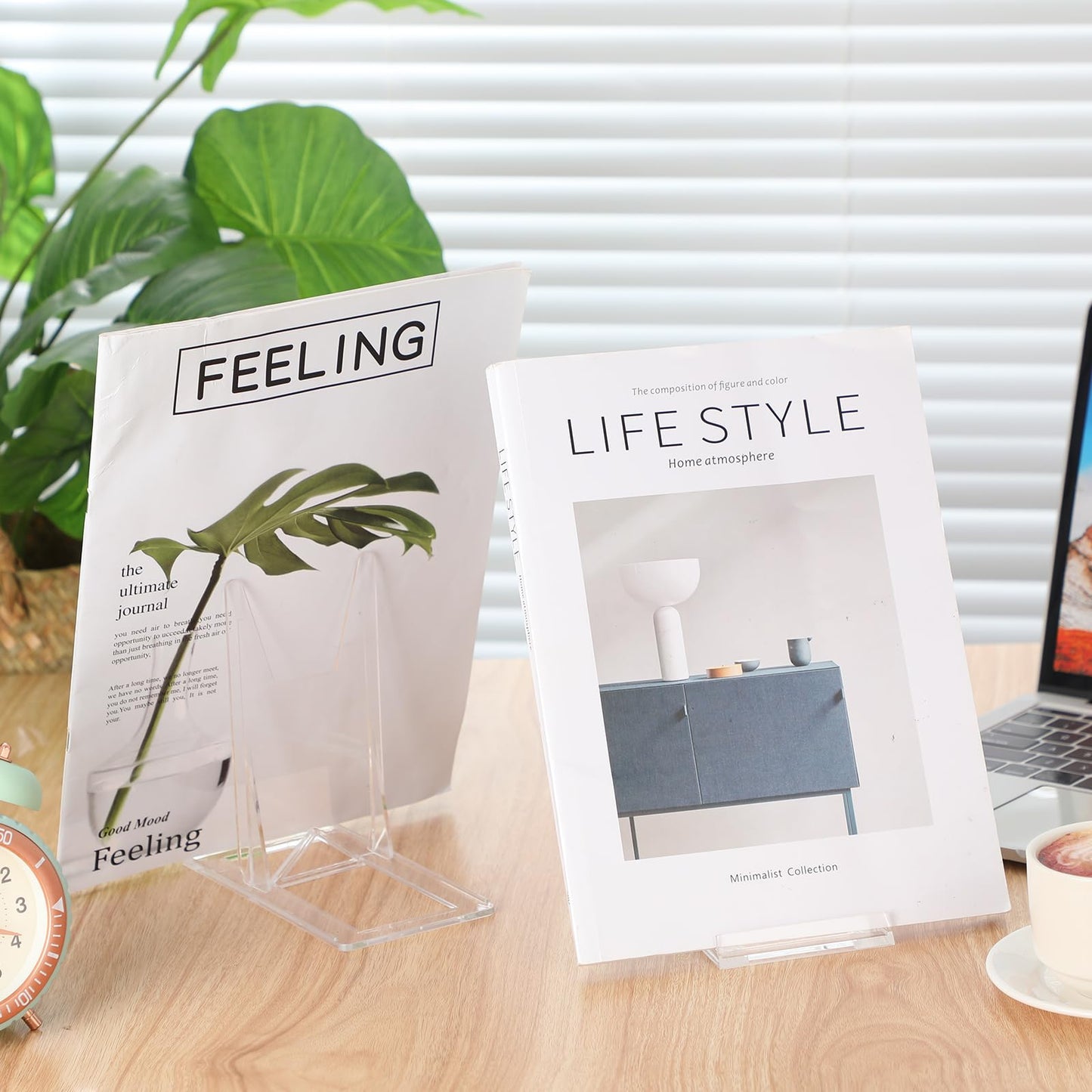 Memorywuu 12 Pack Acrylic Book Stand for Display Adjustable Clear Display Holder Easel Collector Stand for Home Office Back to School Comic Album CD Magazine Postcard Artworks (5.91 x 6.1 x 3.15 Inch)