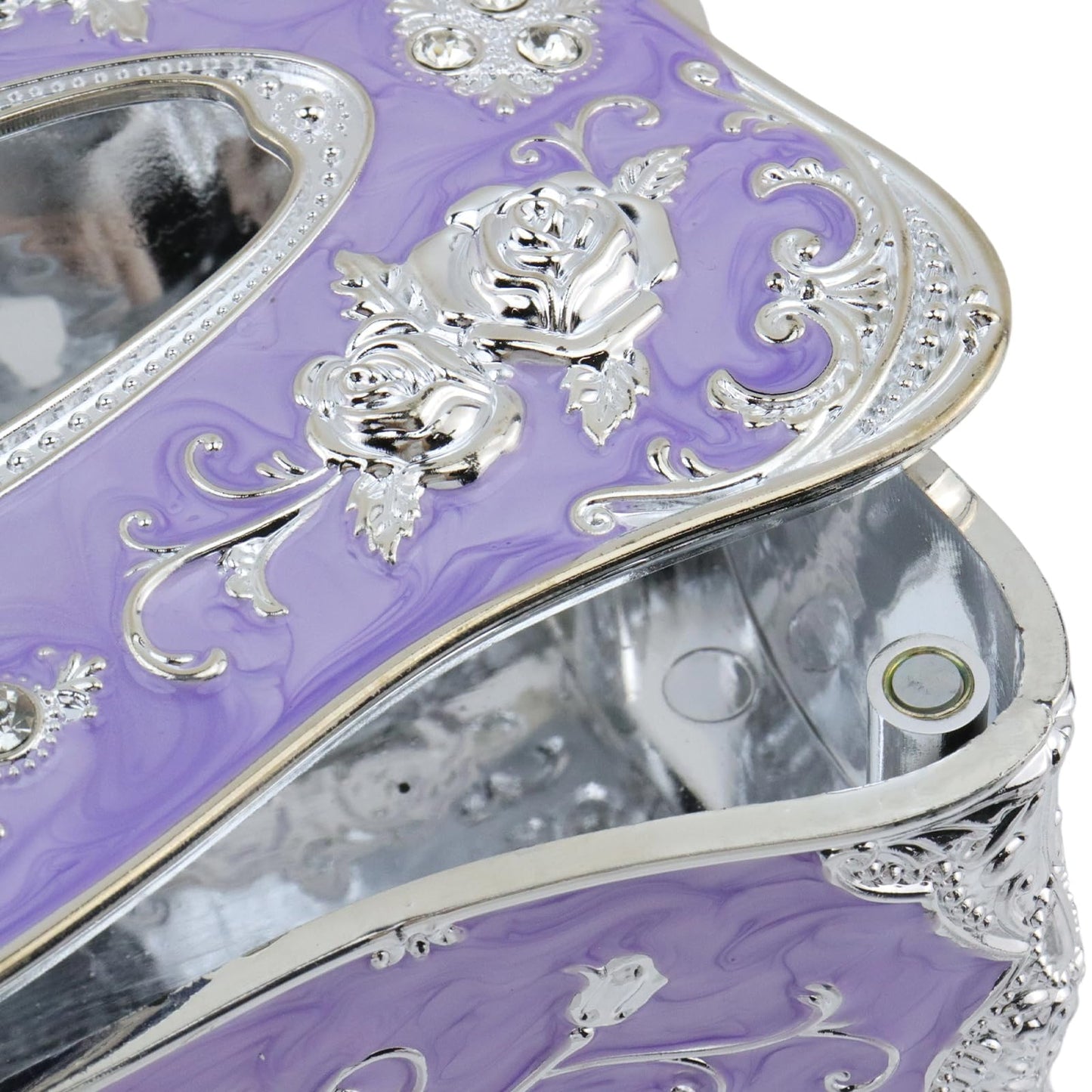 HEVSTIL Rose Tissue Box Holder –Purple Stylish Black Bling Acrylic Tissue Cover | Decorative Tissue Box for Bathroom, Bedroom & Office