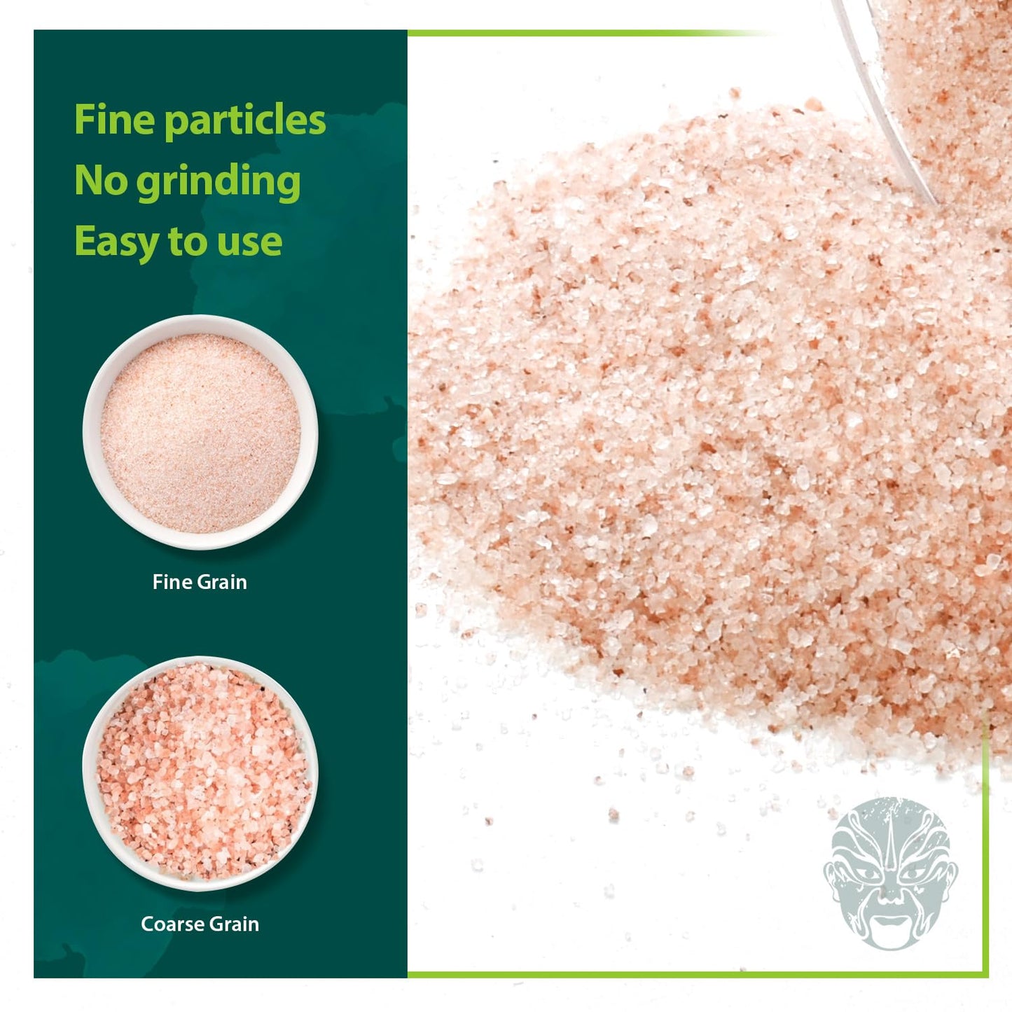 Soeos Himalayan Pink Salt,Fine Grain,39oz (2.4 LB),Non-GMO Himalayan Salt,Kosher-Salt,Pink-Himalayan Sea-Salt,(Pack of 2)