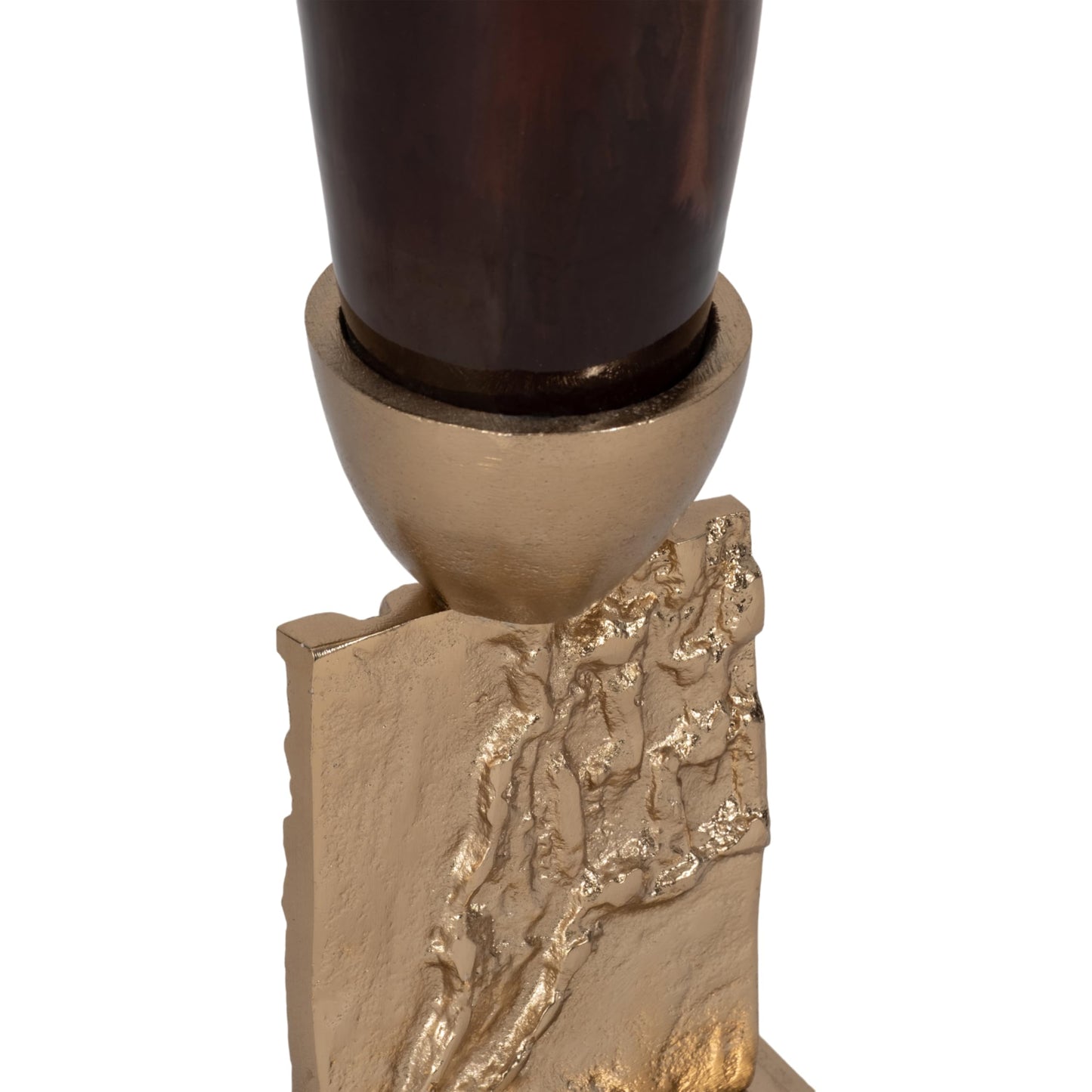 Sagebrook Home Glass Two Tone Trumpet Vase