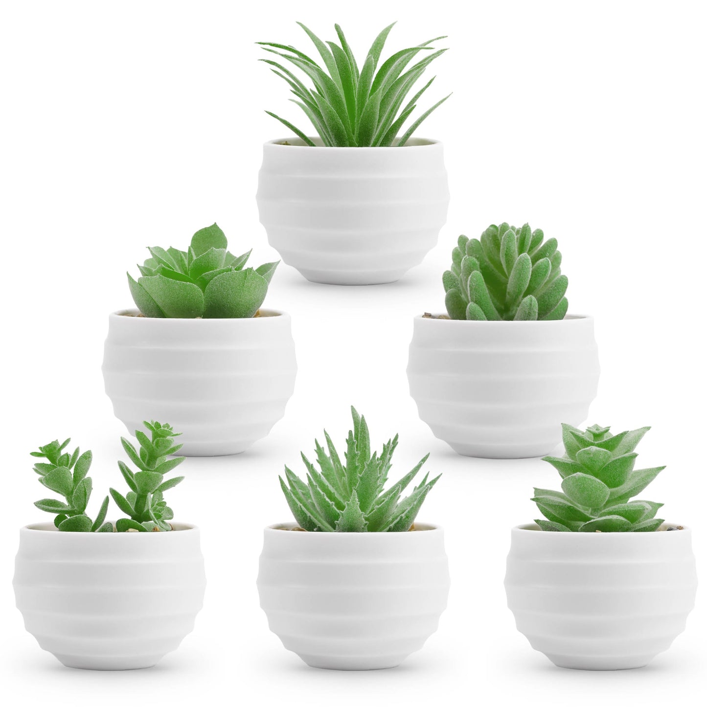 Der Rose A Bundle of Set of 2 Succulents Plants and 6 Packs Fake Plants Small Realistic Succulents Plants Artificial for Home Room Decor Indoor